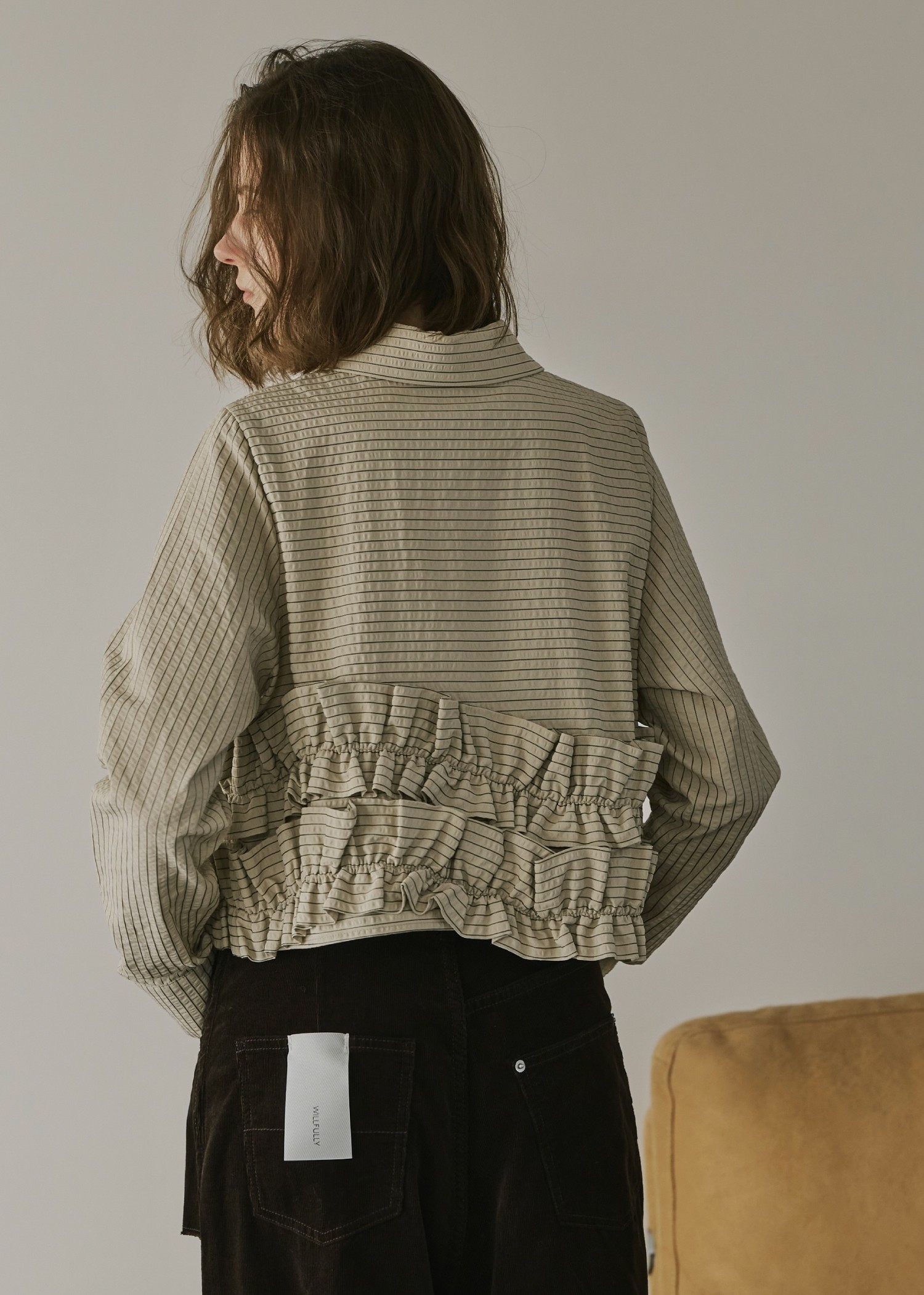 hem double frill short SH