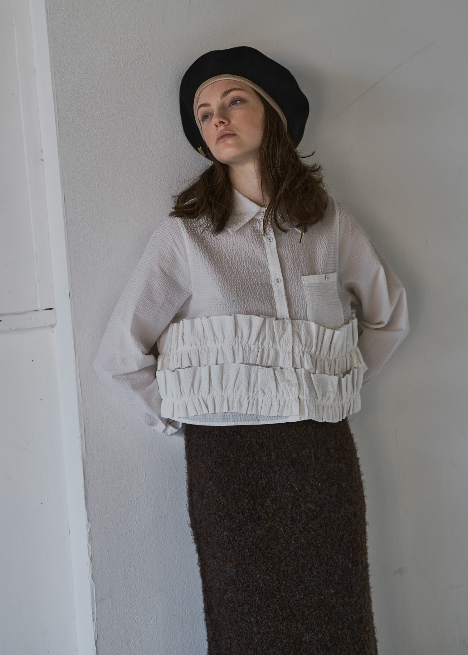 hem double frill short SH