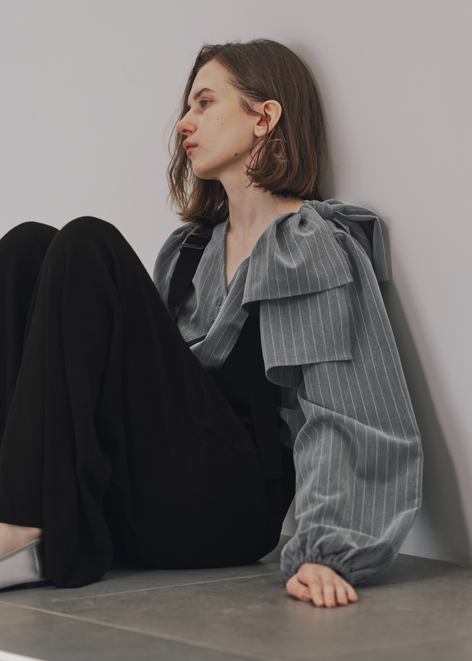 ribbon shoulder stripe short BL