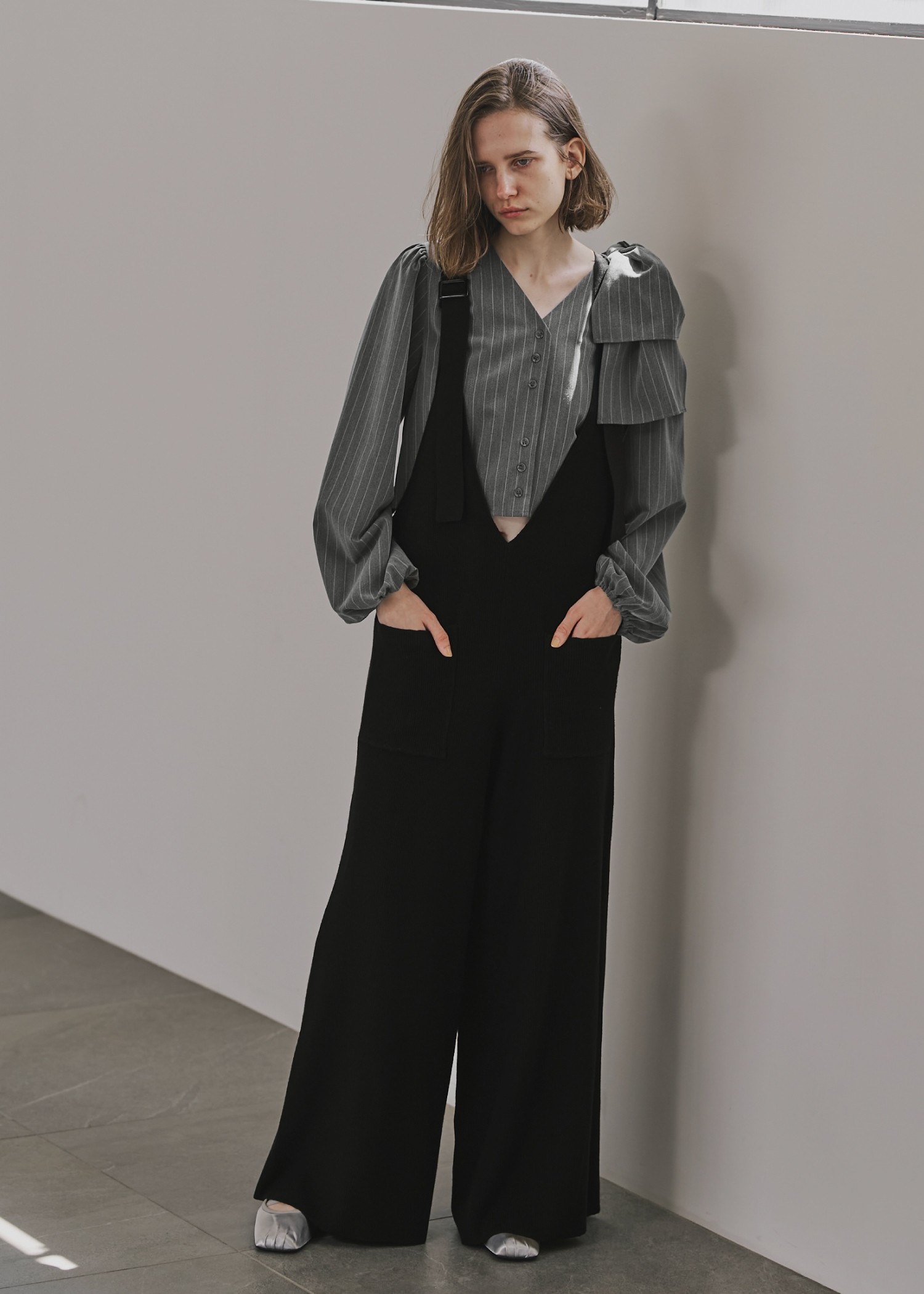 ribbon shoulder stripe short BL