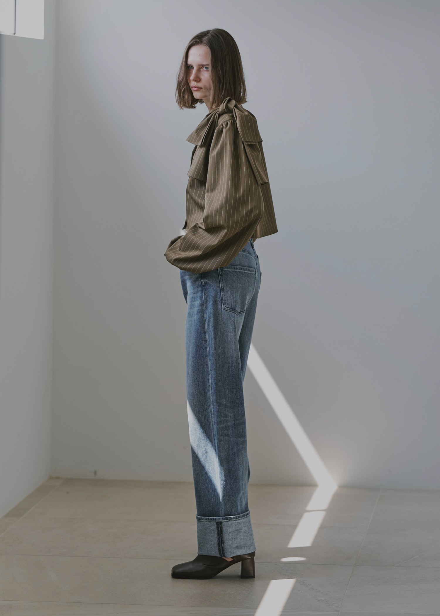 ribbon shoulder stripe short BL