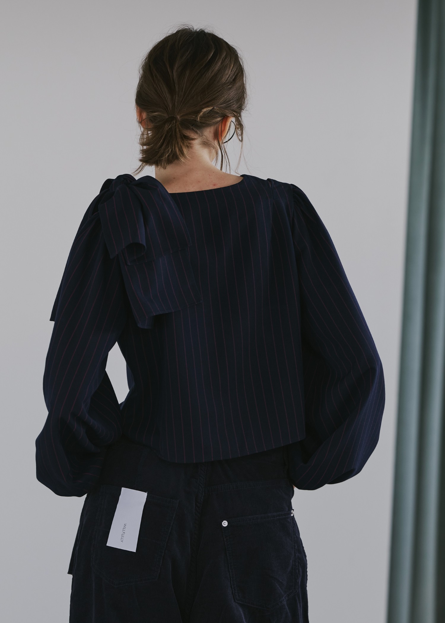 ribbon shoulder stripe short BL