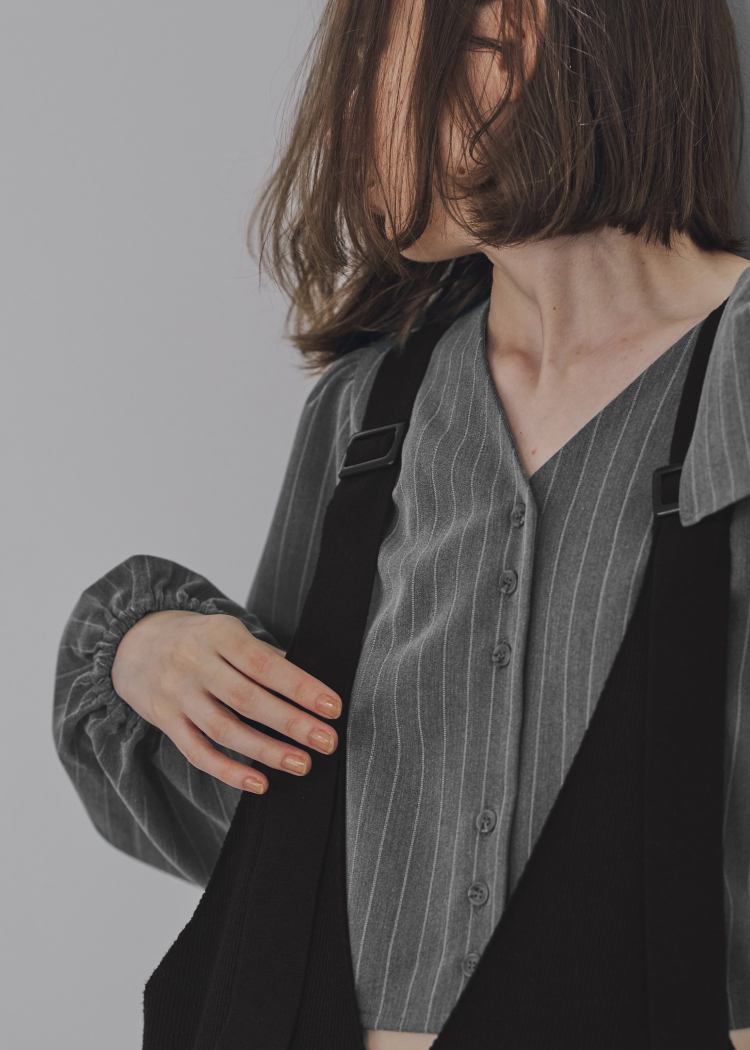 ribbon shoulder stripe short BL