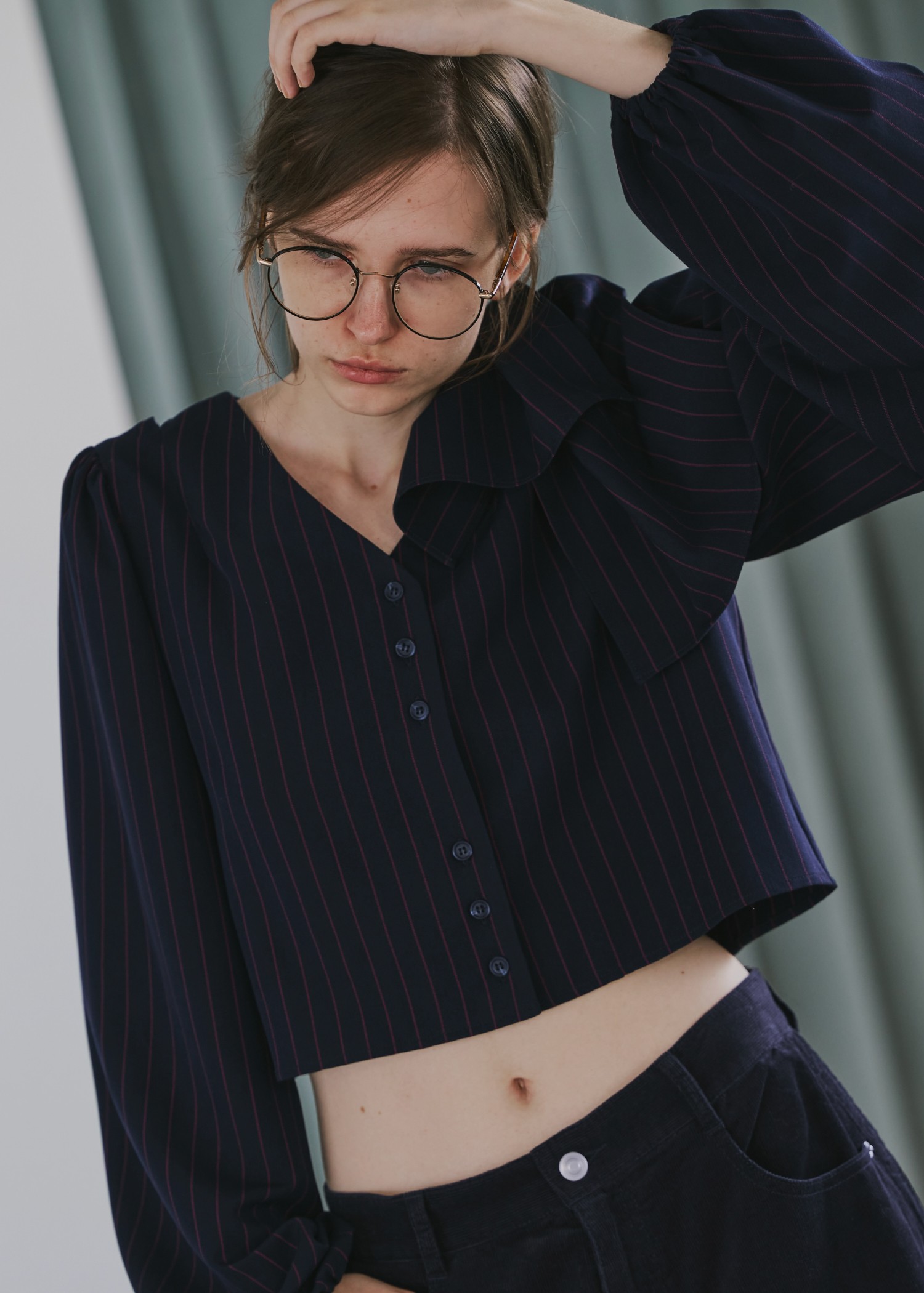 ribbon shoulder stripe short BL