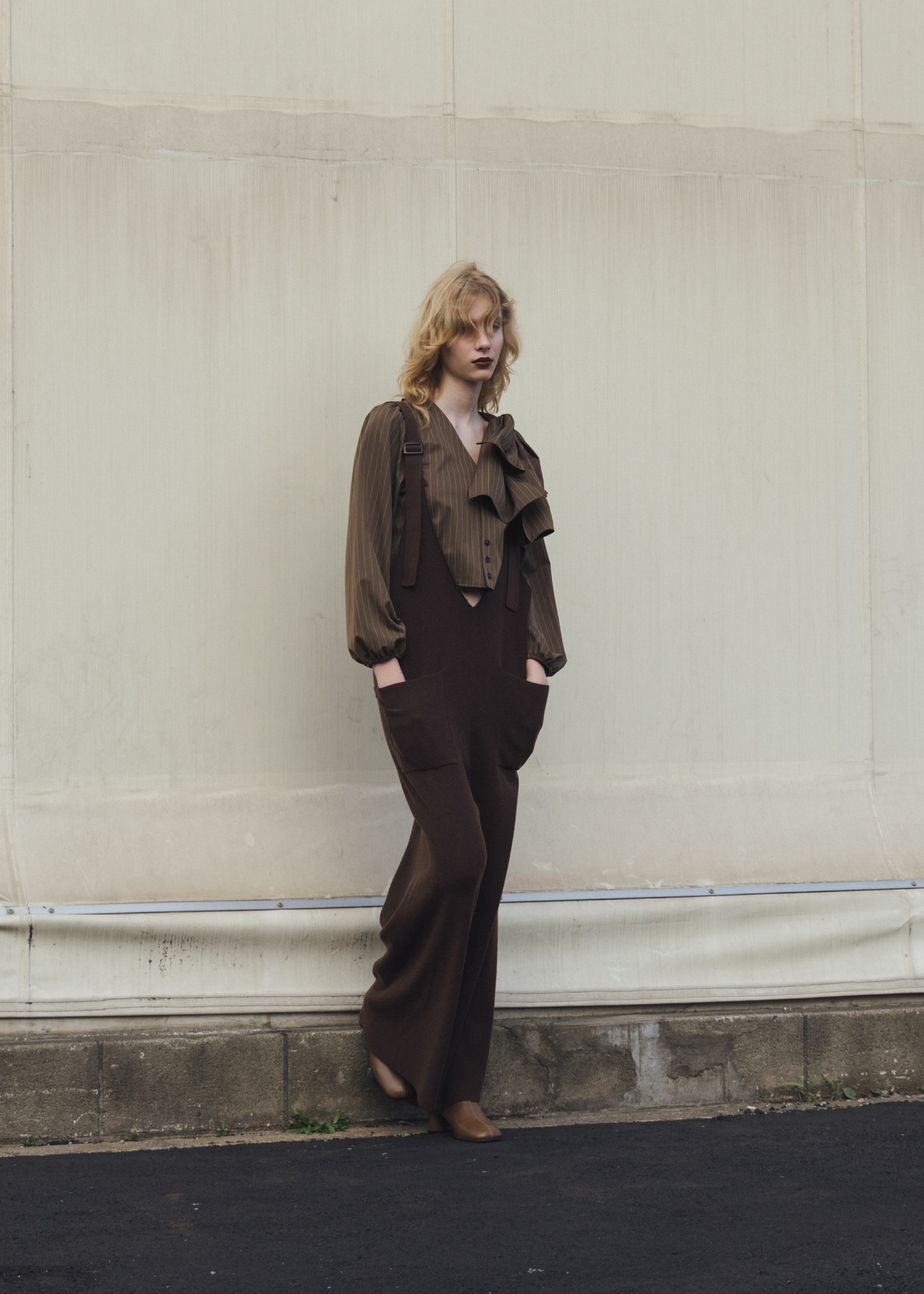 ribbon shoulder stripe short BL