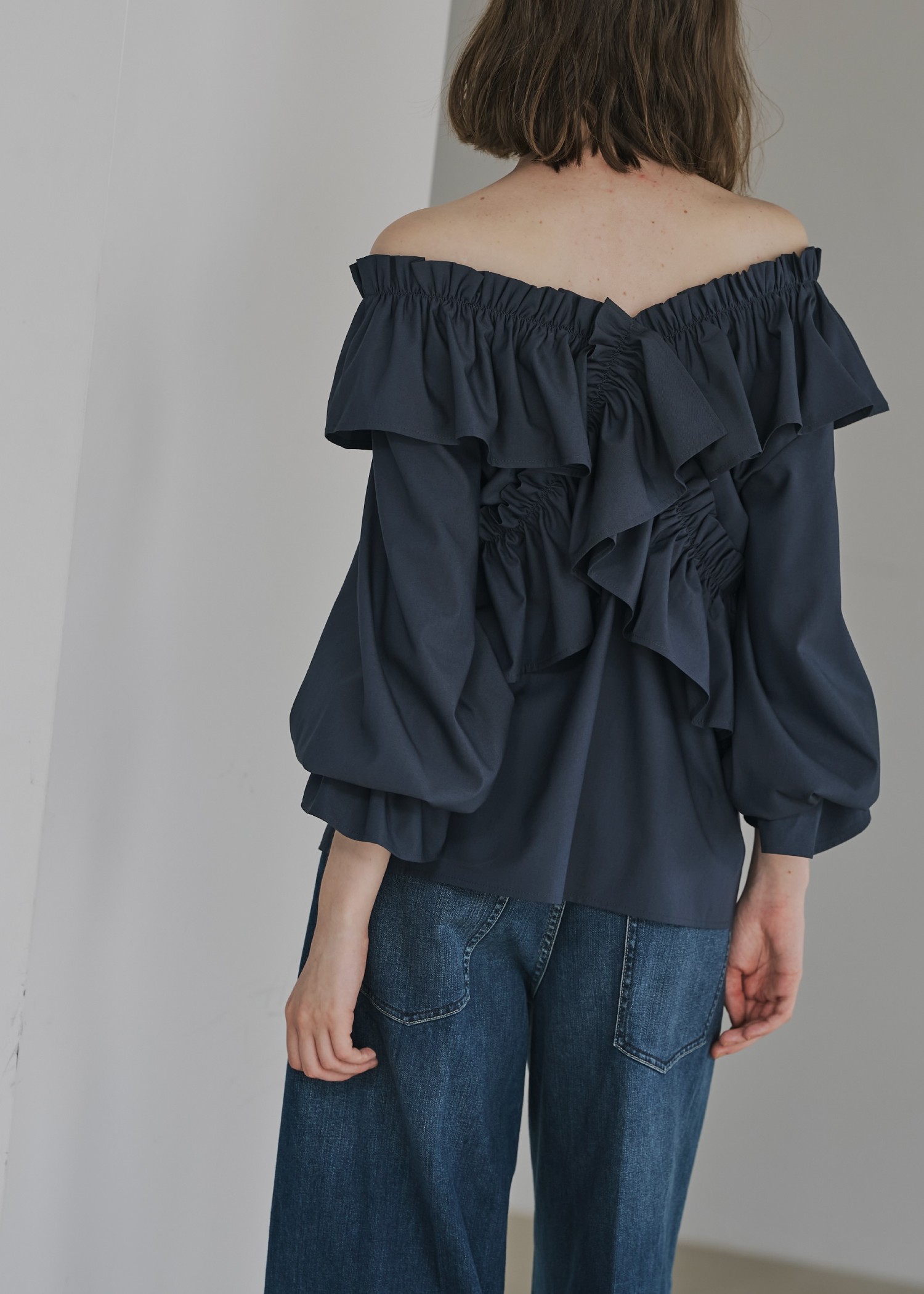 HEVE へイヴ　フィンスリーブBL　ブラック　美品 HEVE ヘイヴ フィンスリーブ BL ブラウス プルオーバー クルーネック