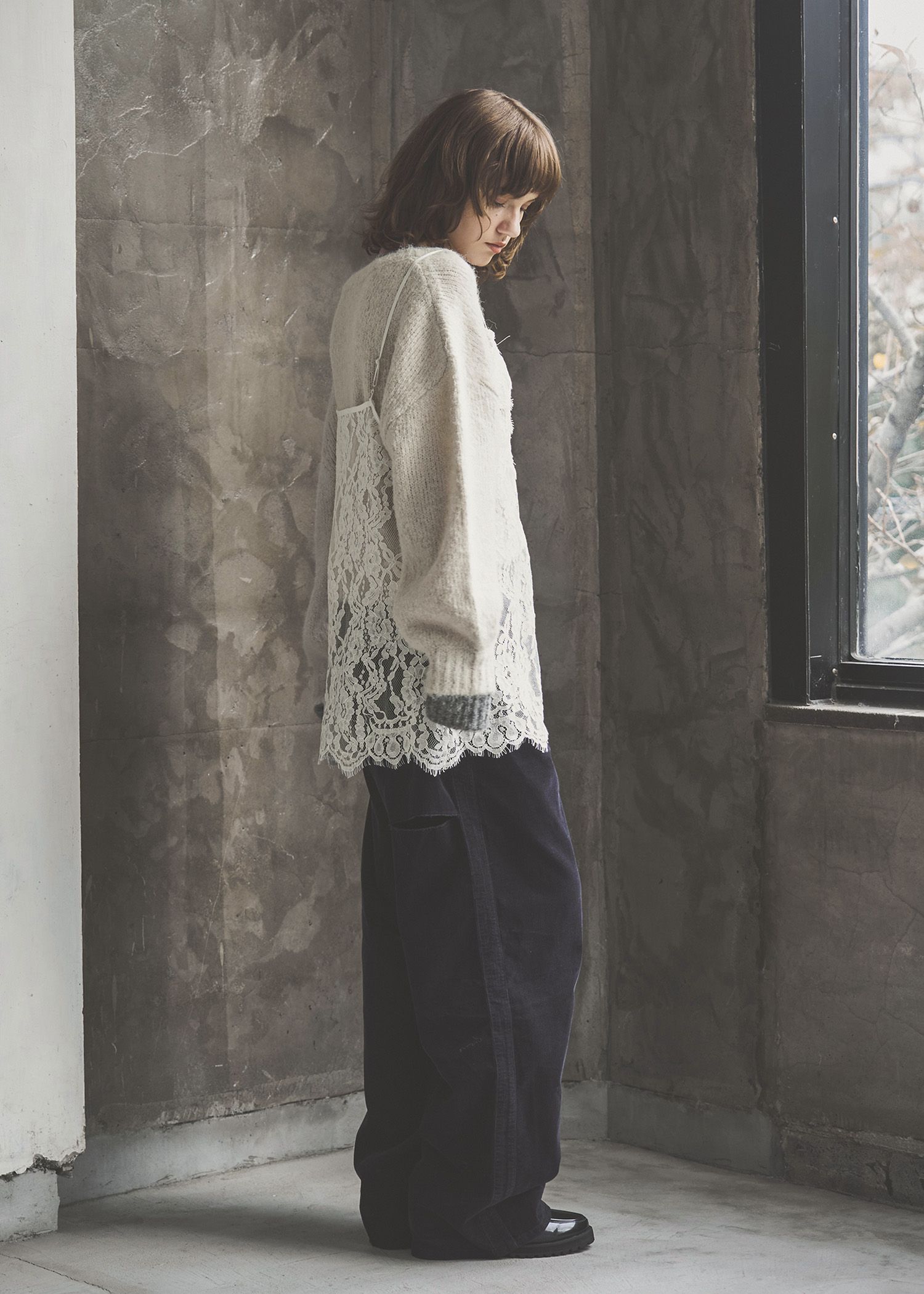 scallop lace finely camisole