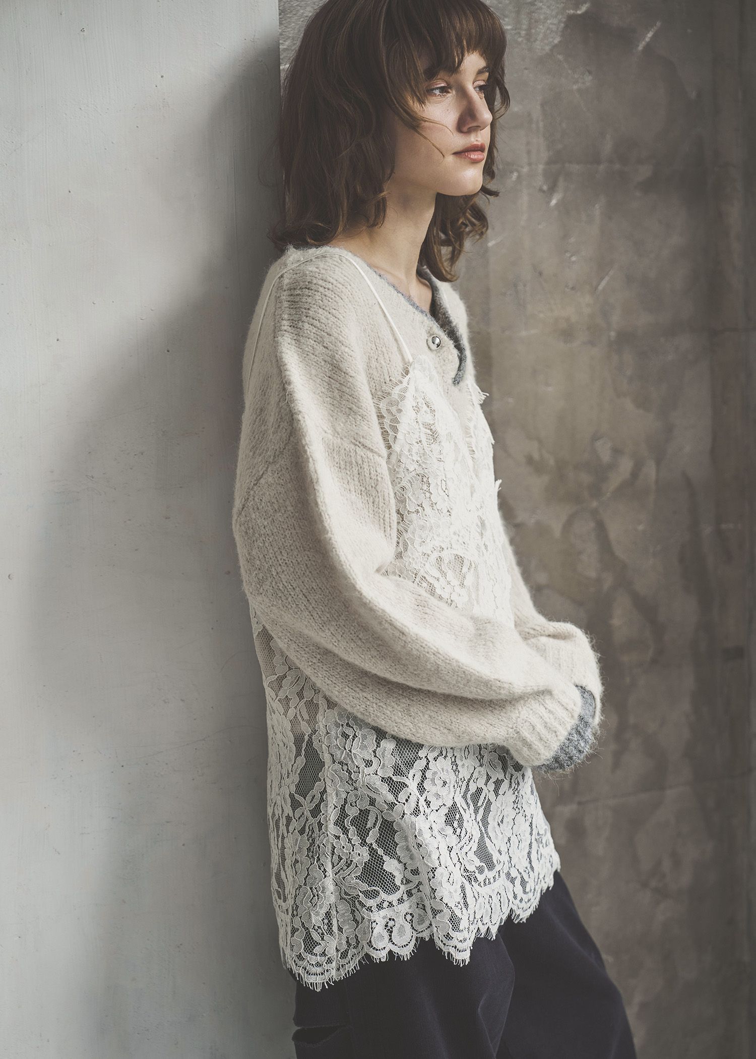 scallop lace finely camisole