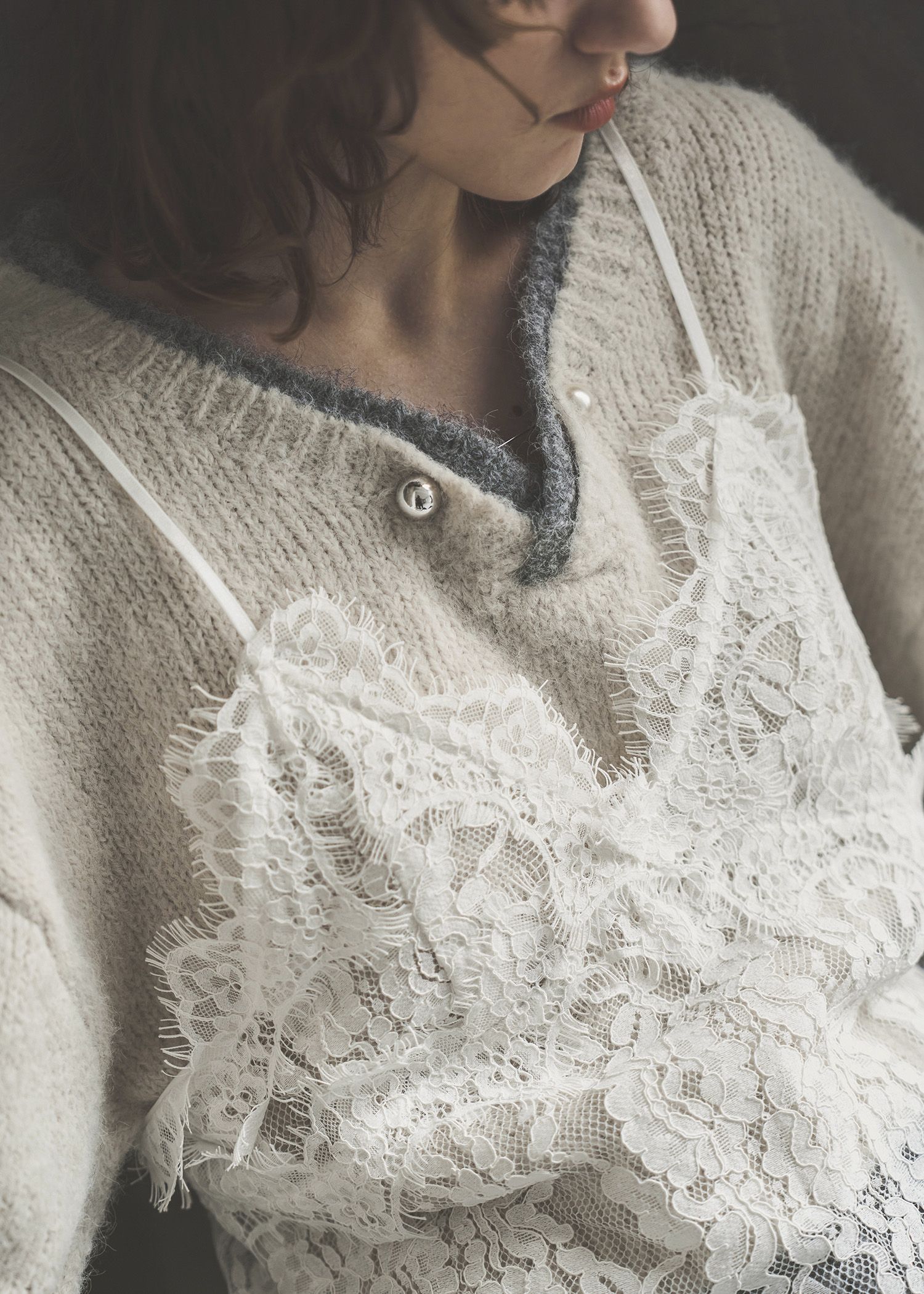 scallop lace finely camisole