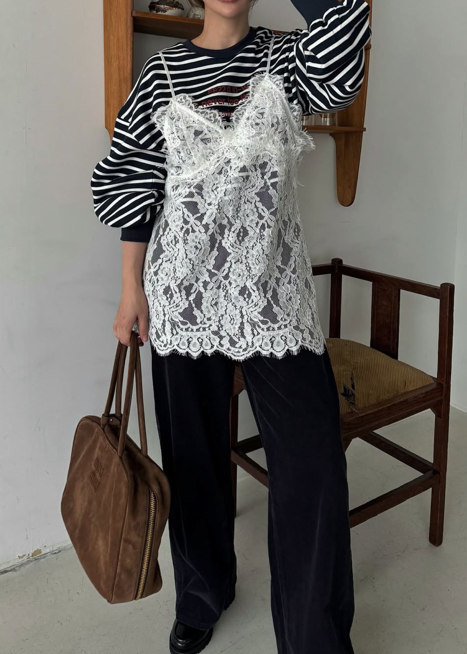 scallop lace finely camisole