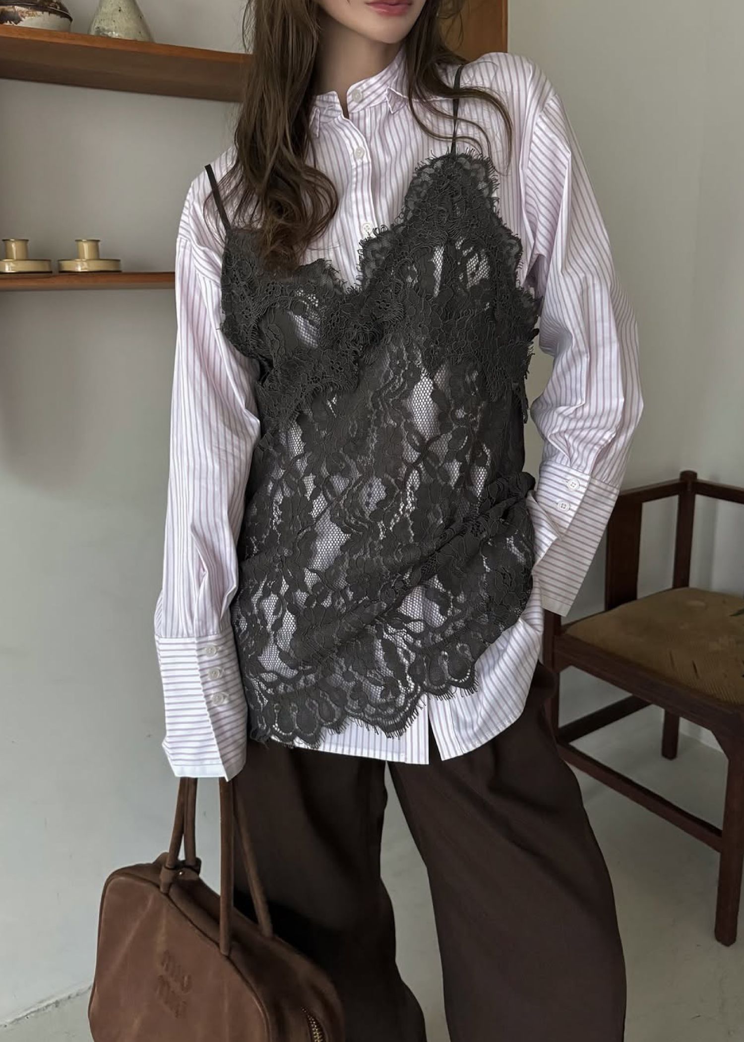 scallop lace finely camisole