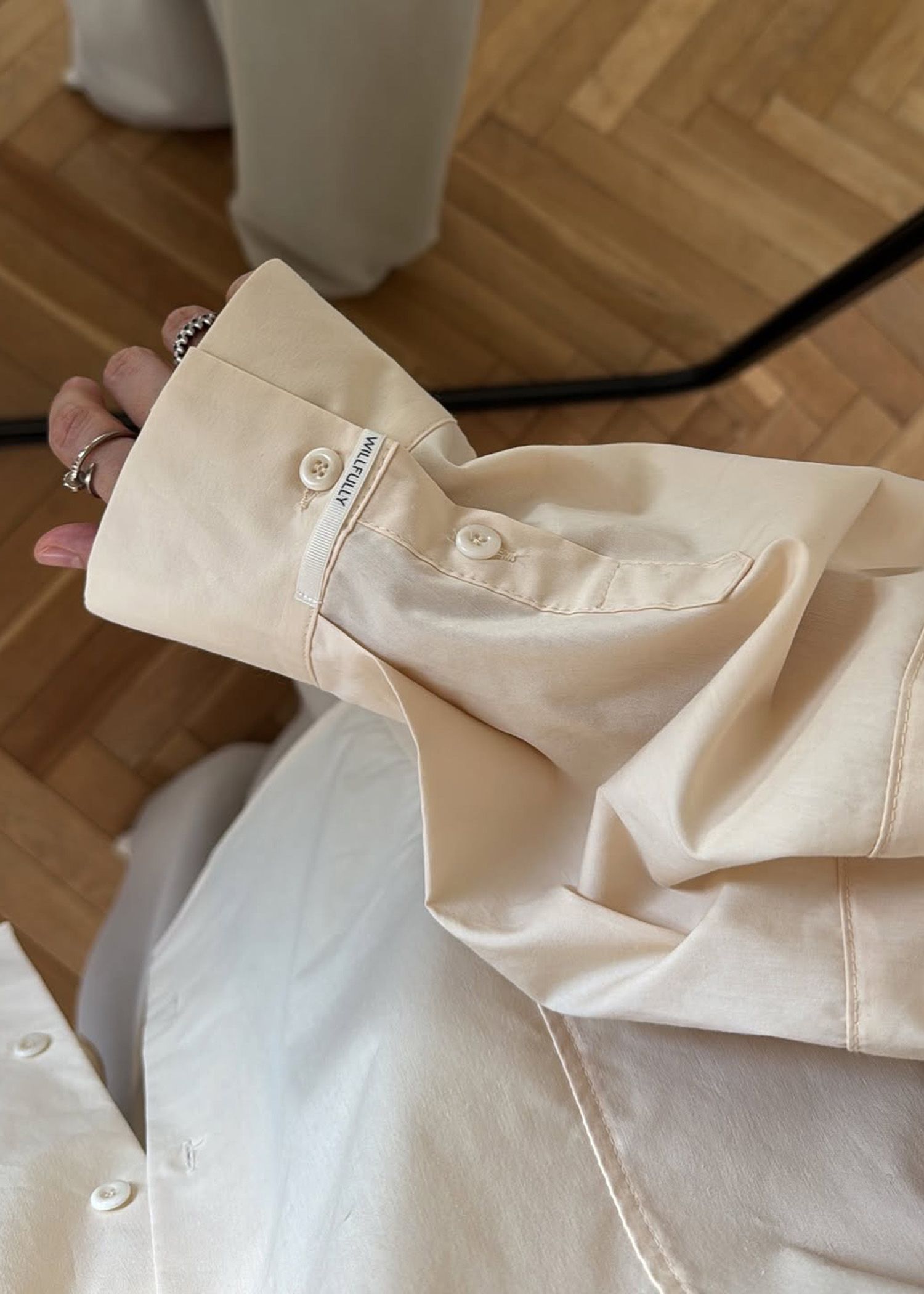 back volume statement cocoon shirt