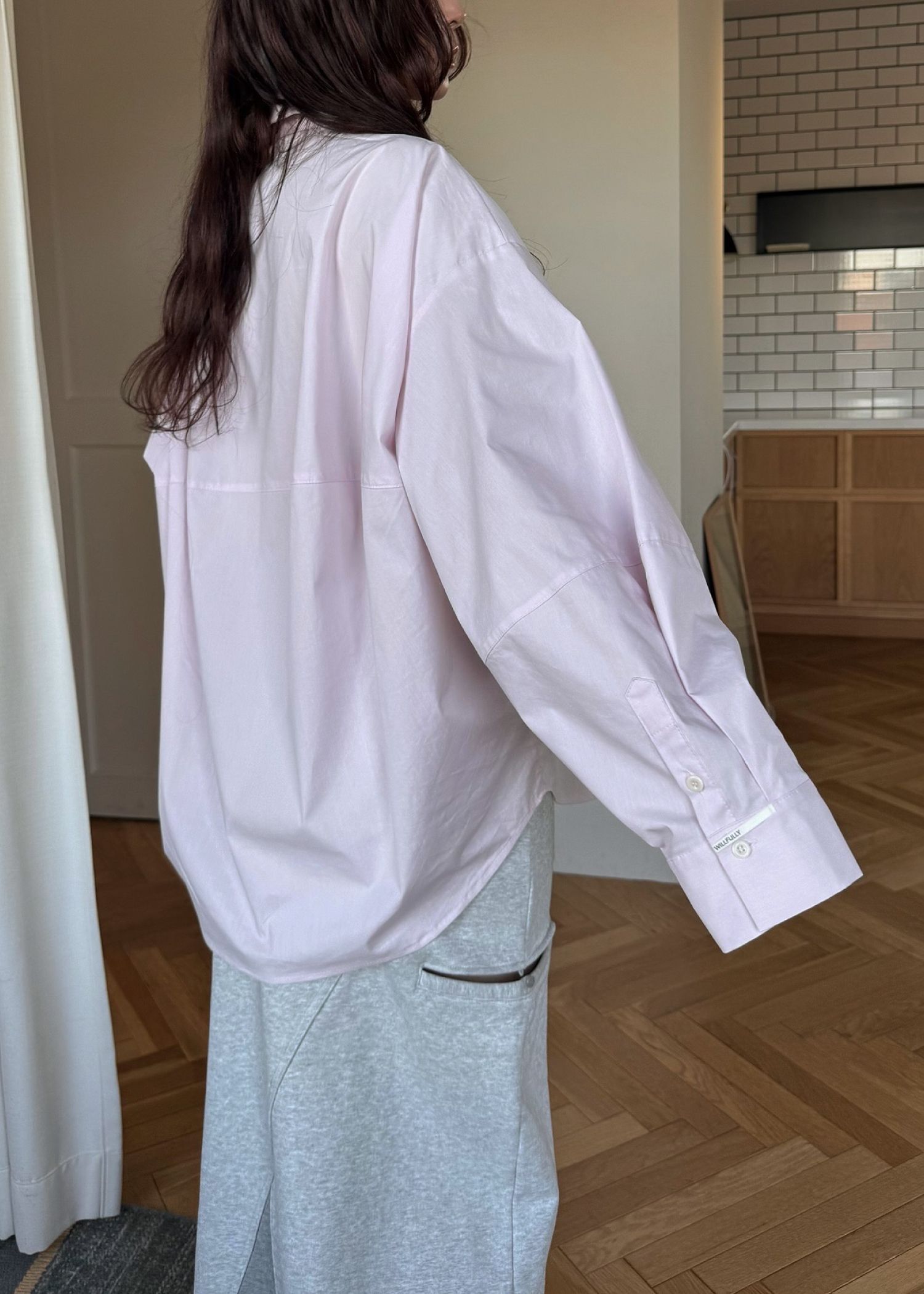 back volume statement cocoon shirt