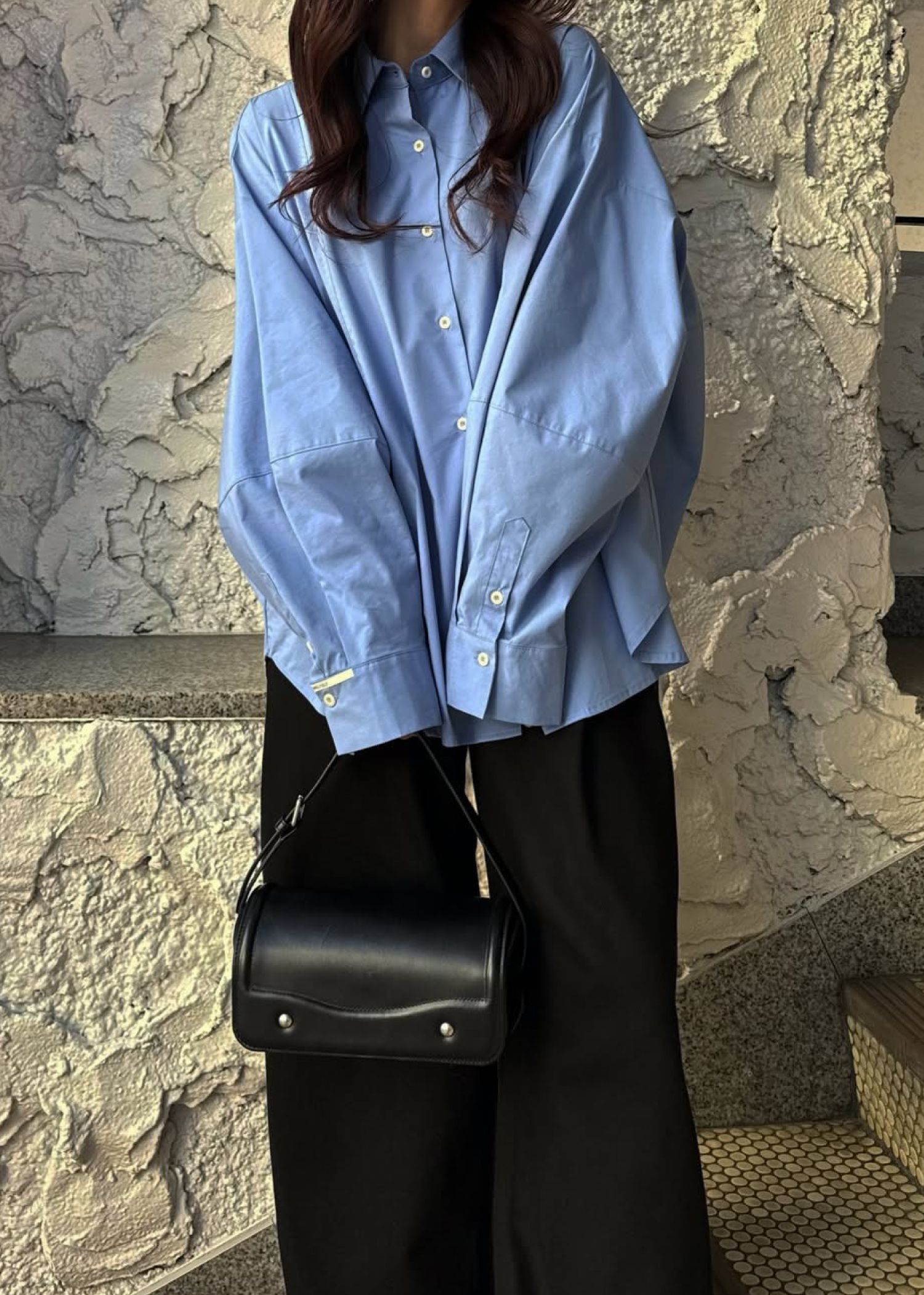 back volume statement cocoon shirt