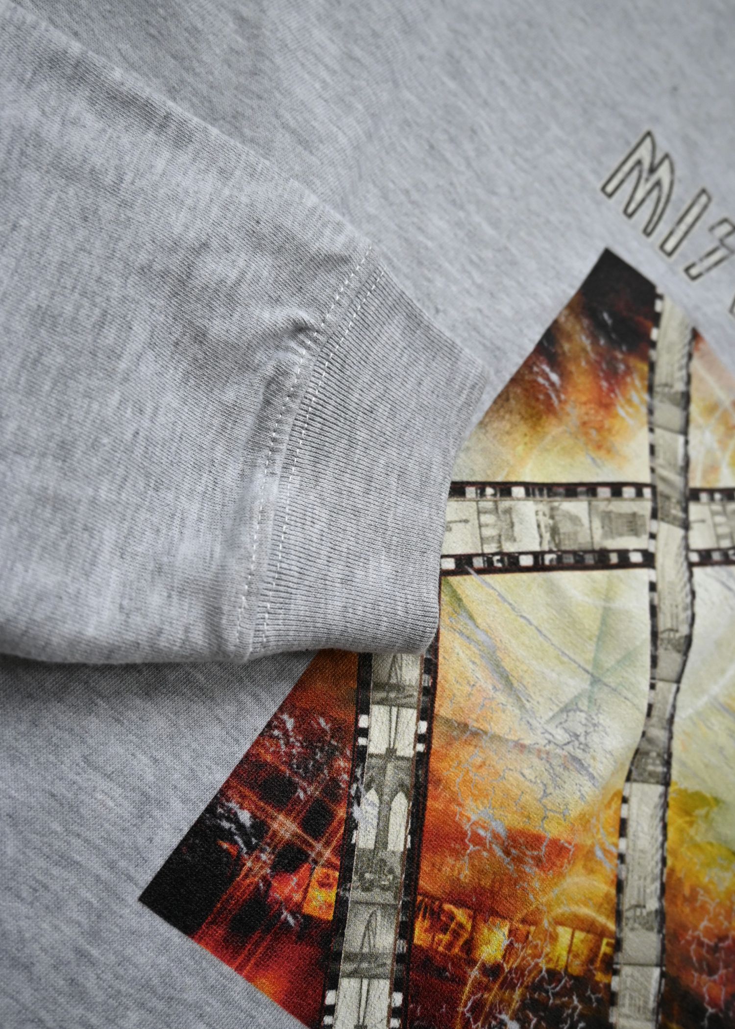 vintage like print long T