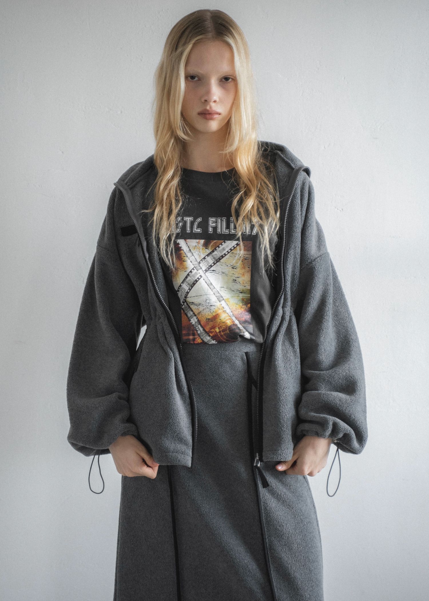 vintage like print long T