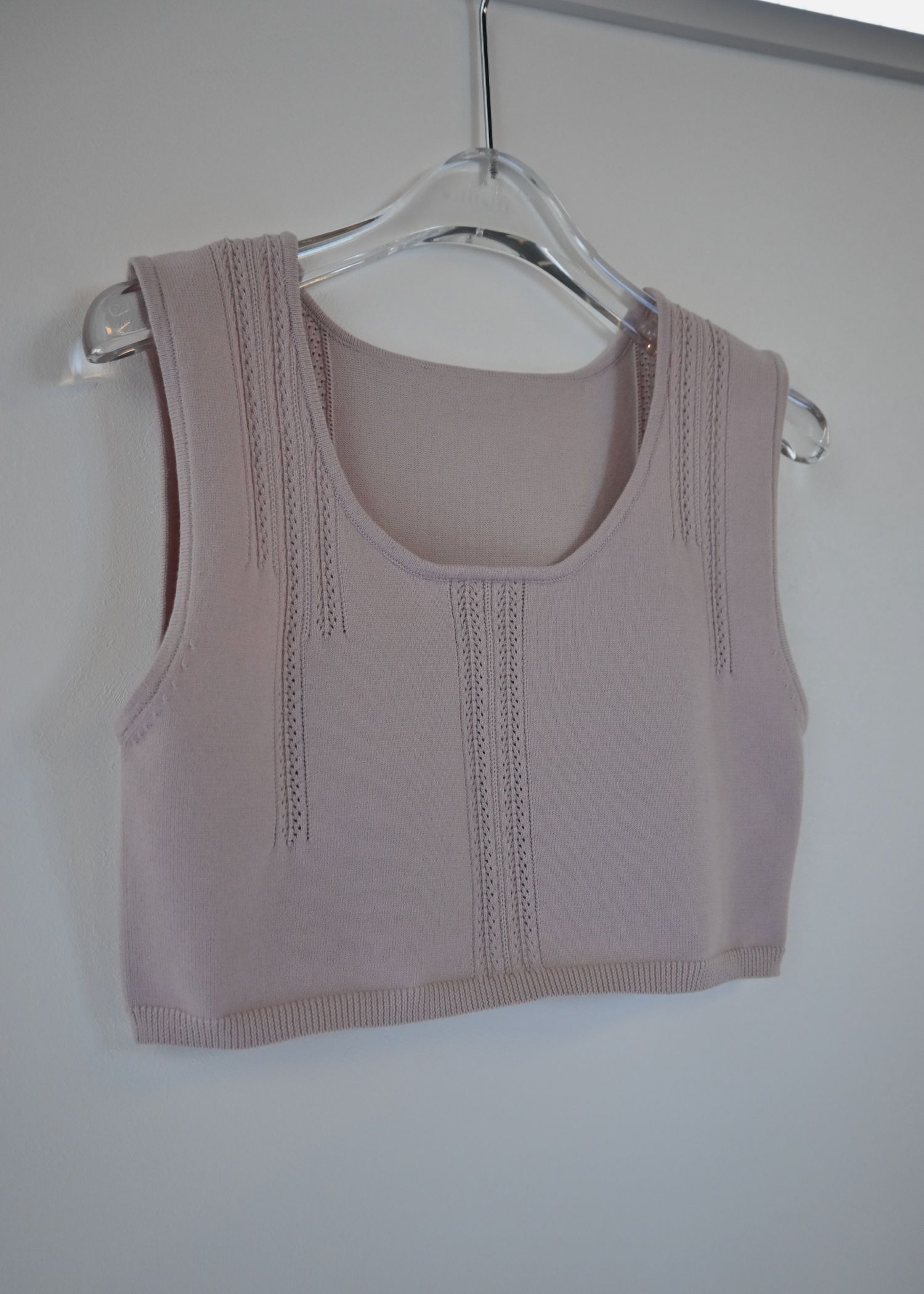 cropped 2way gentle knit tank