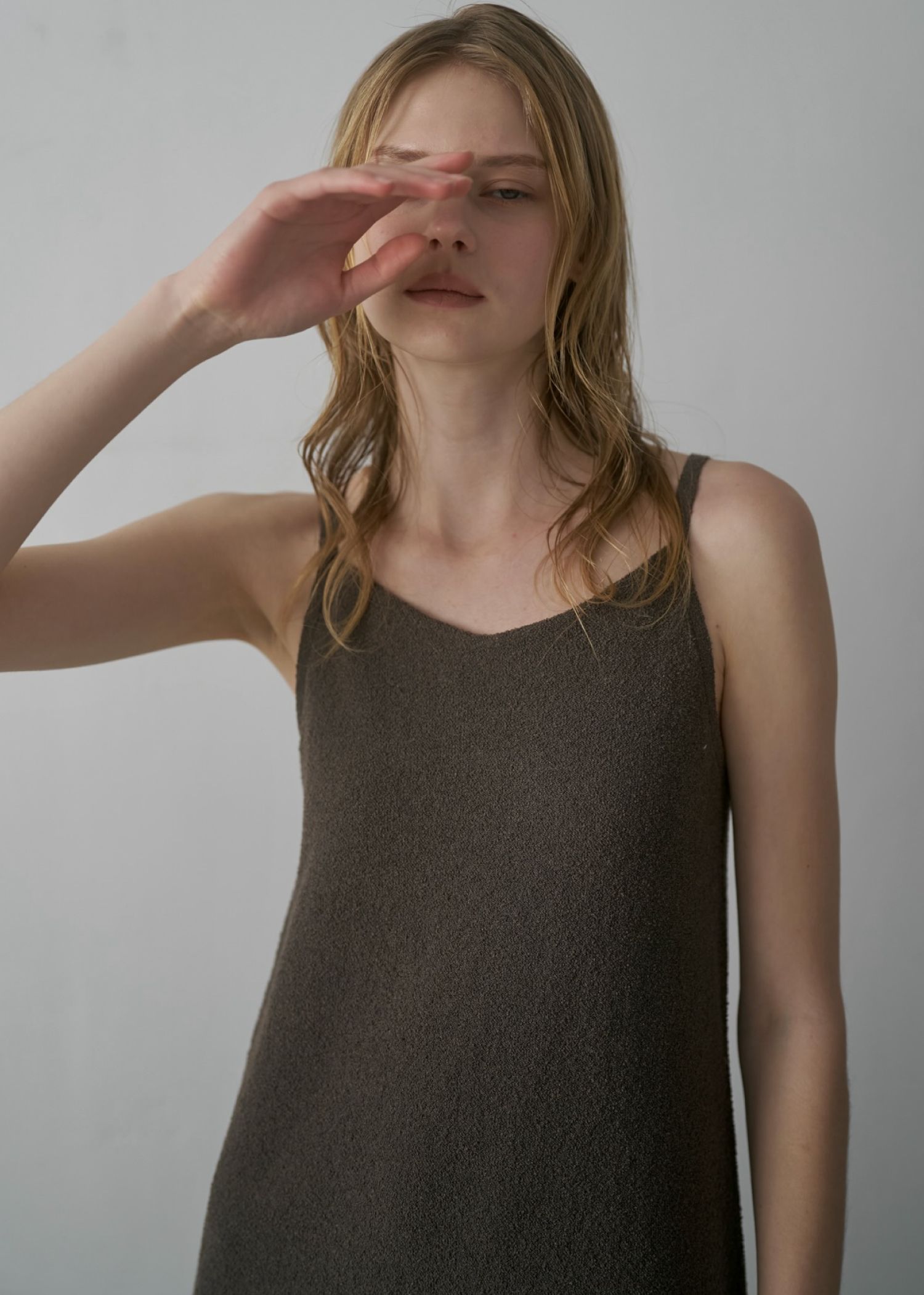 hem sheer jacquard knit cami OP