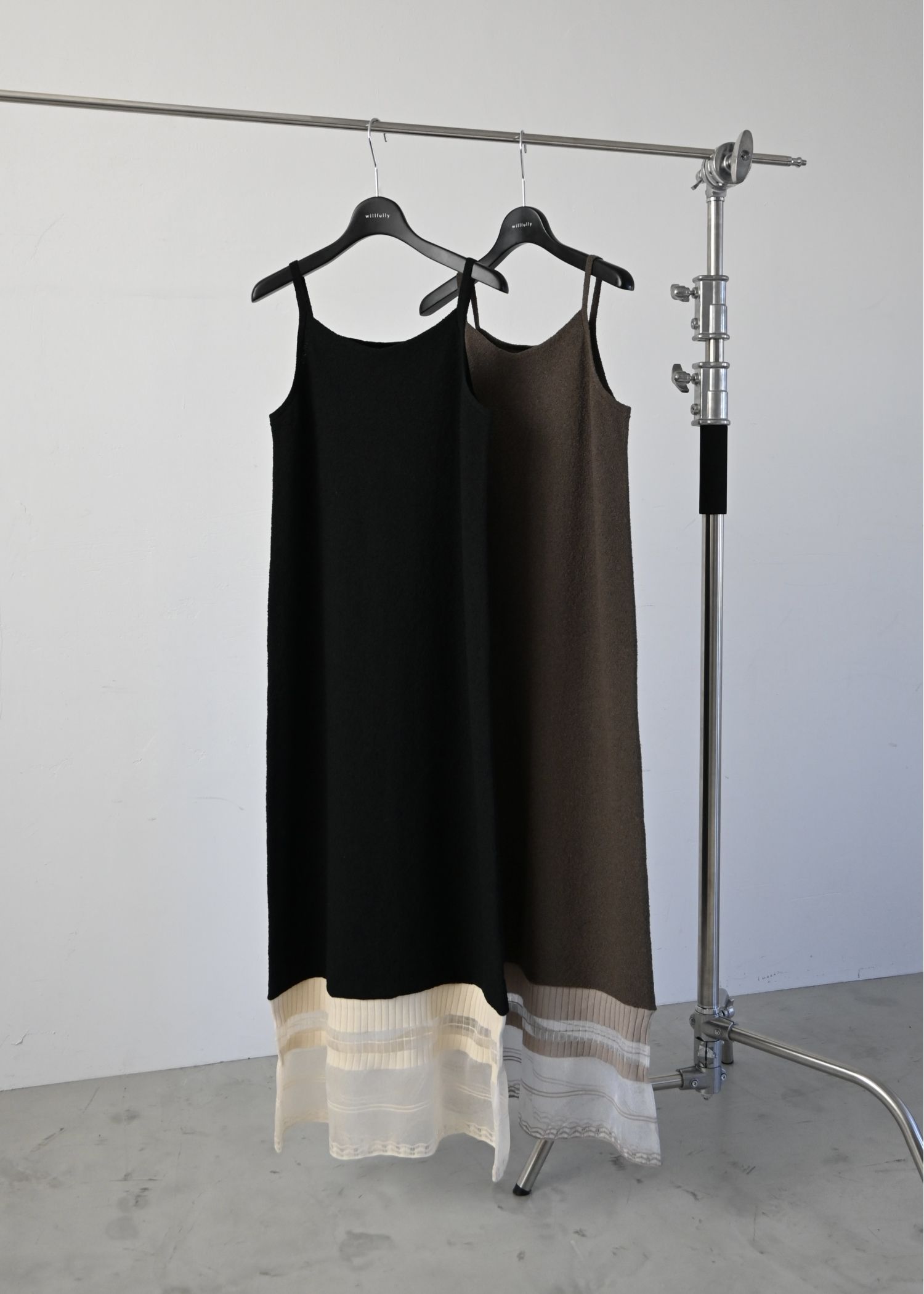 hem sheer jacquard knit cami OP