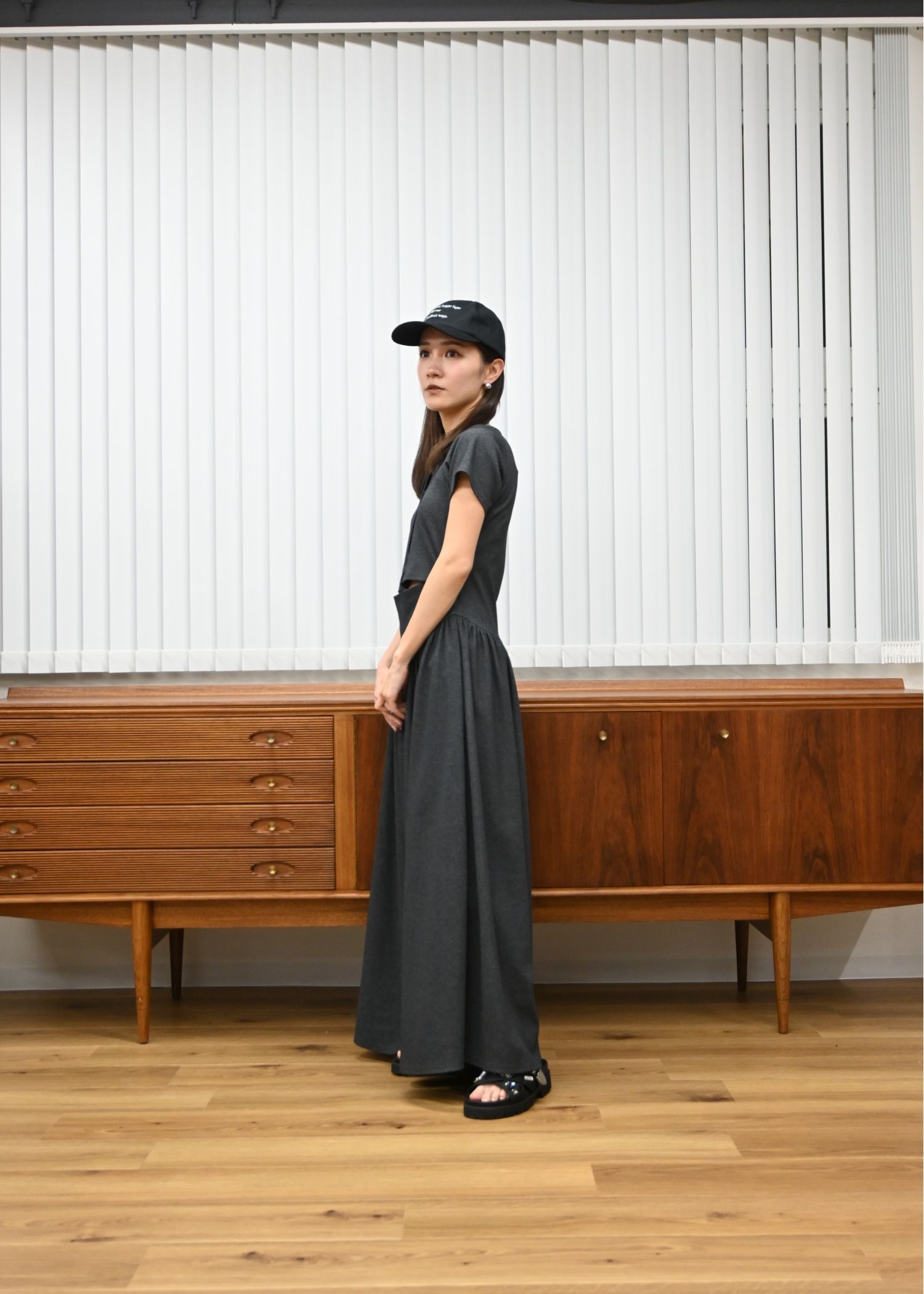 healthy cut out waist snap button OP