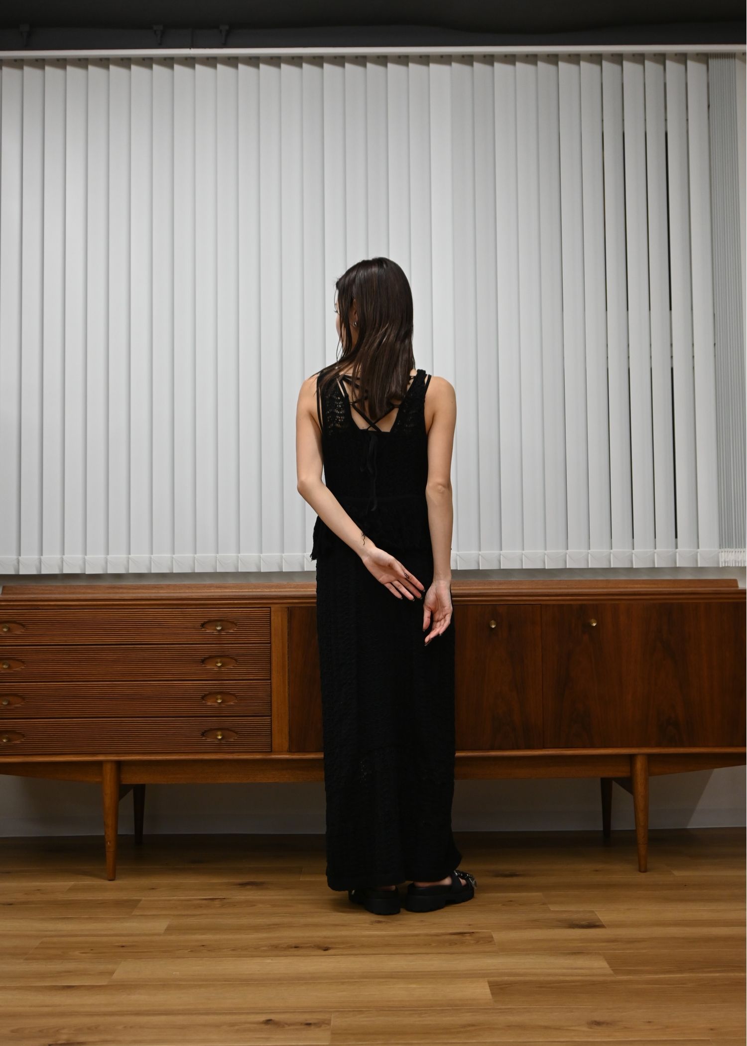 multi pattern jacquard fringe knit OP