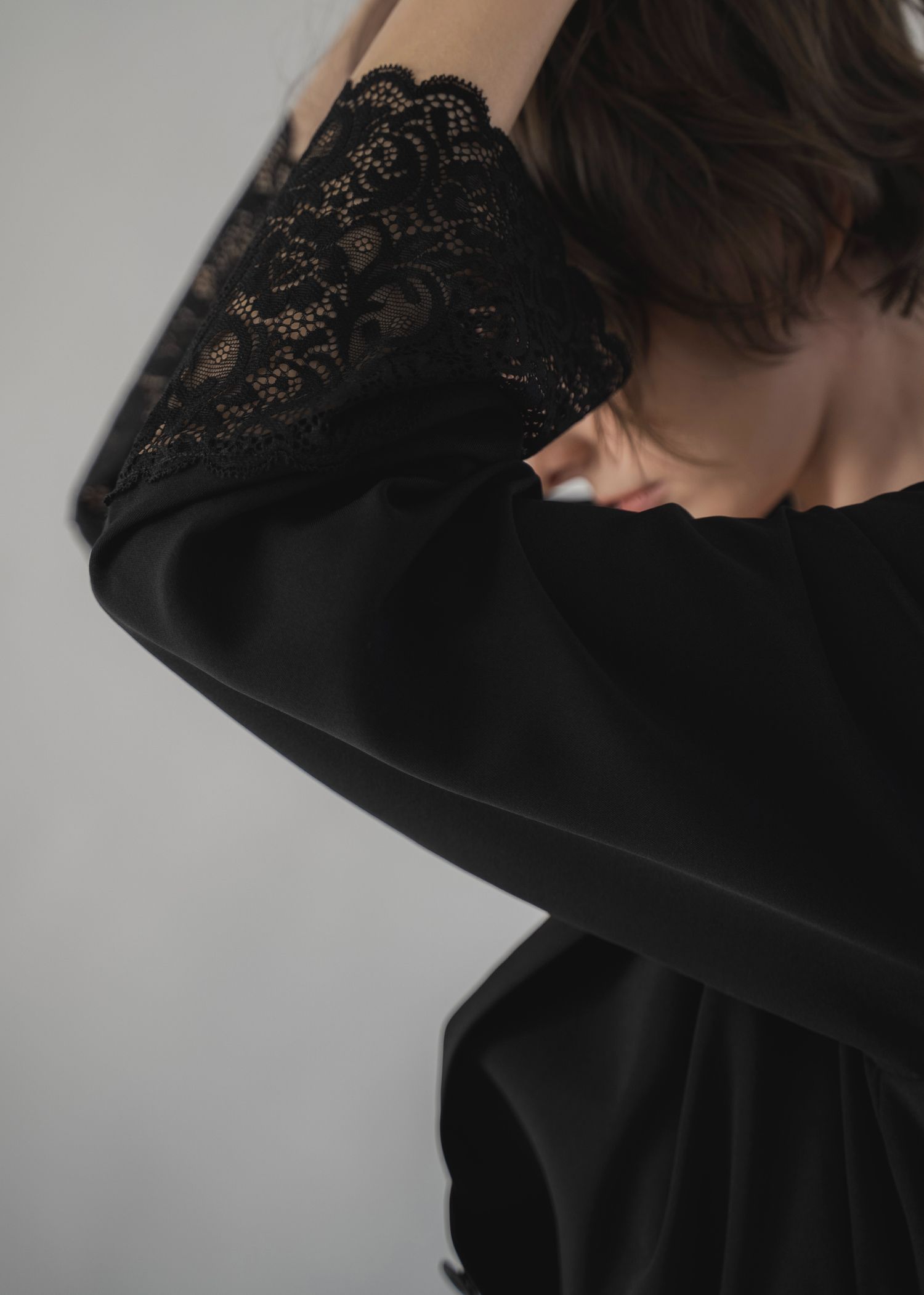 cuffs lace hem balloon frill JK