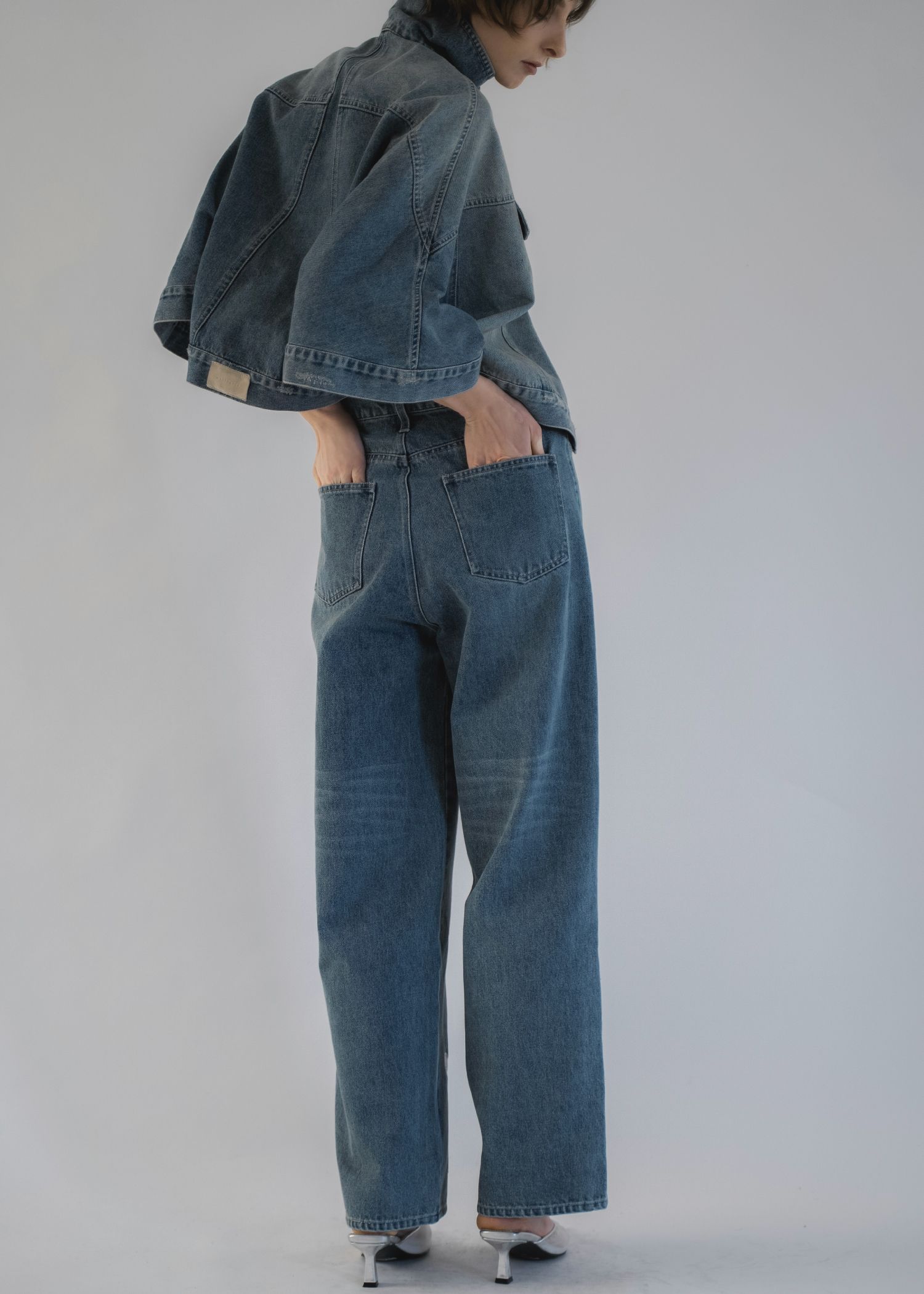 lace embellished hem straight denim PT