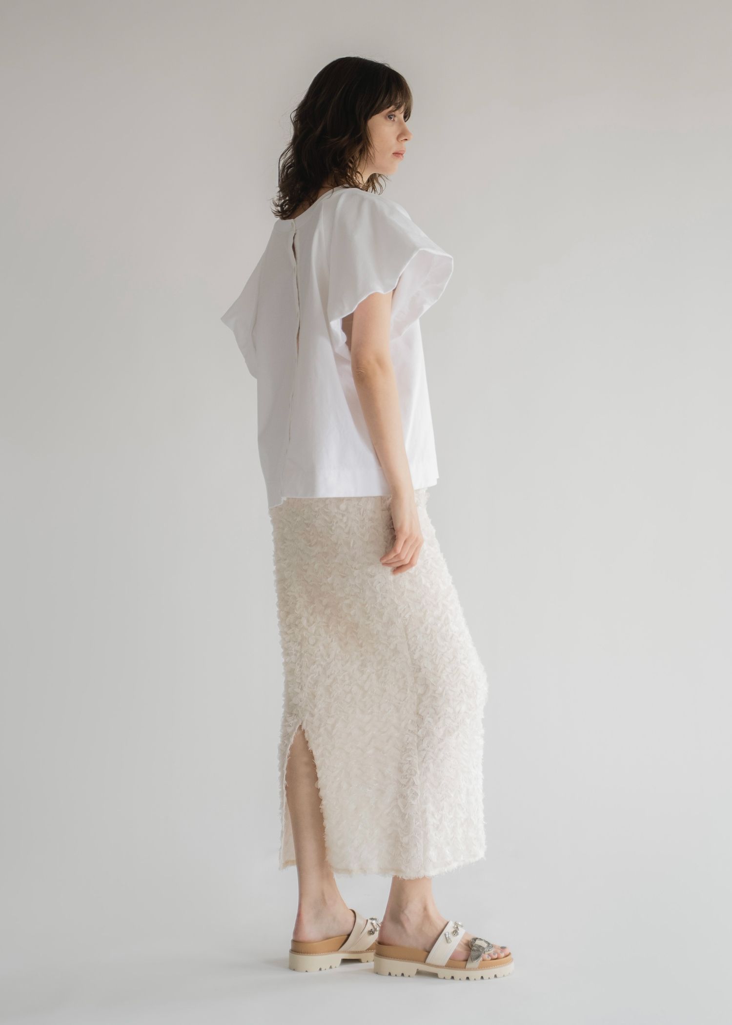 fringe wave tulle pencil SK