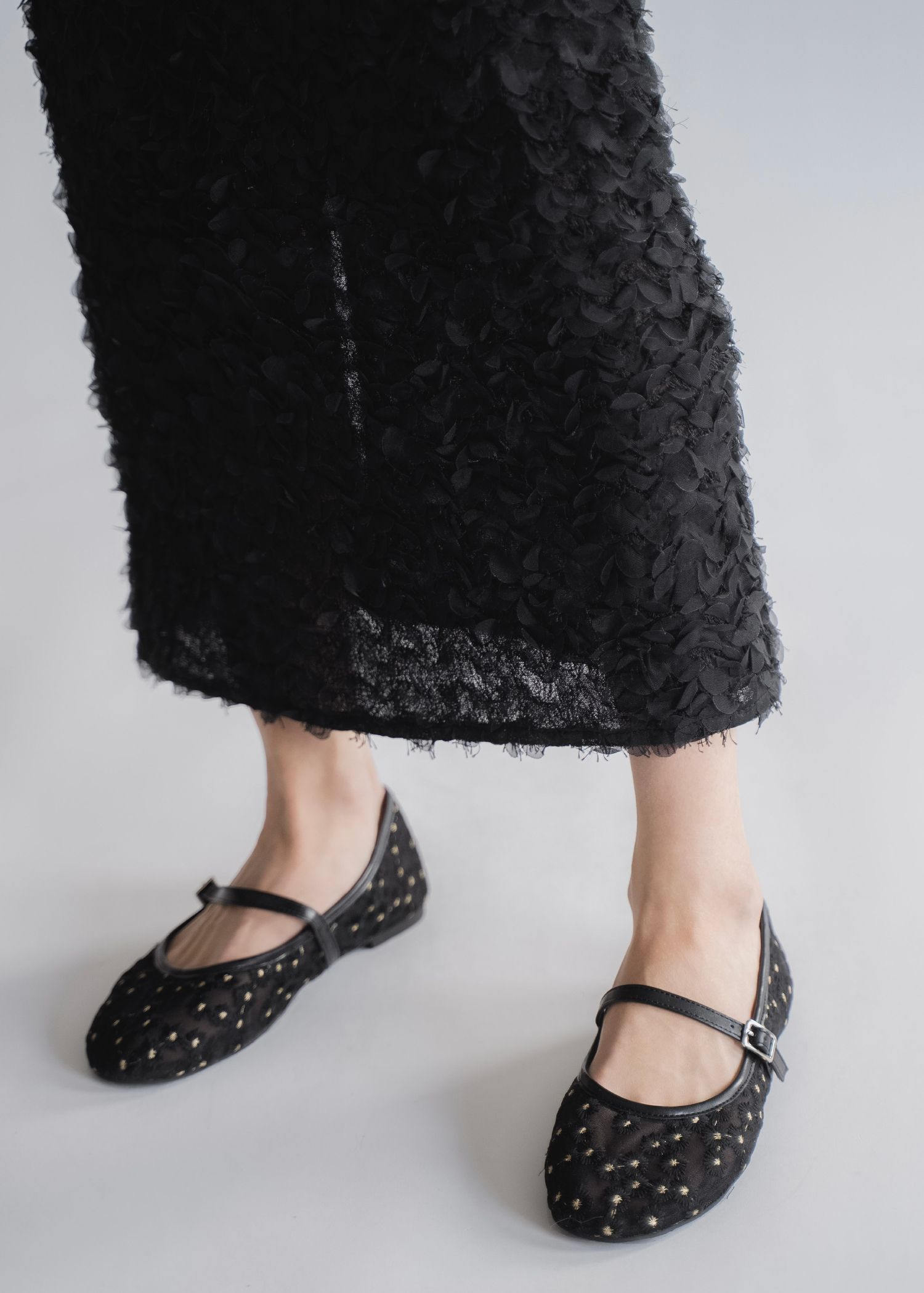 fringe wave tulle pencil SK