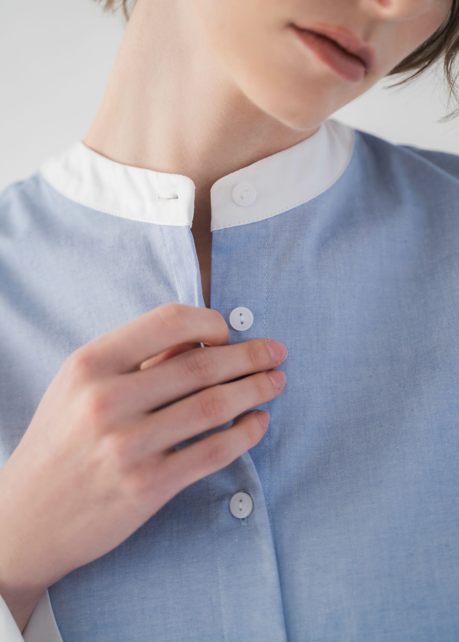 stripe balloon sleeve cleric BL