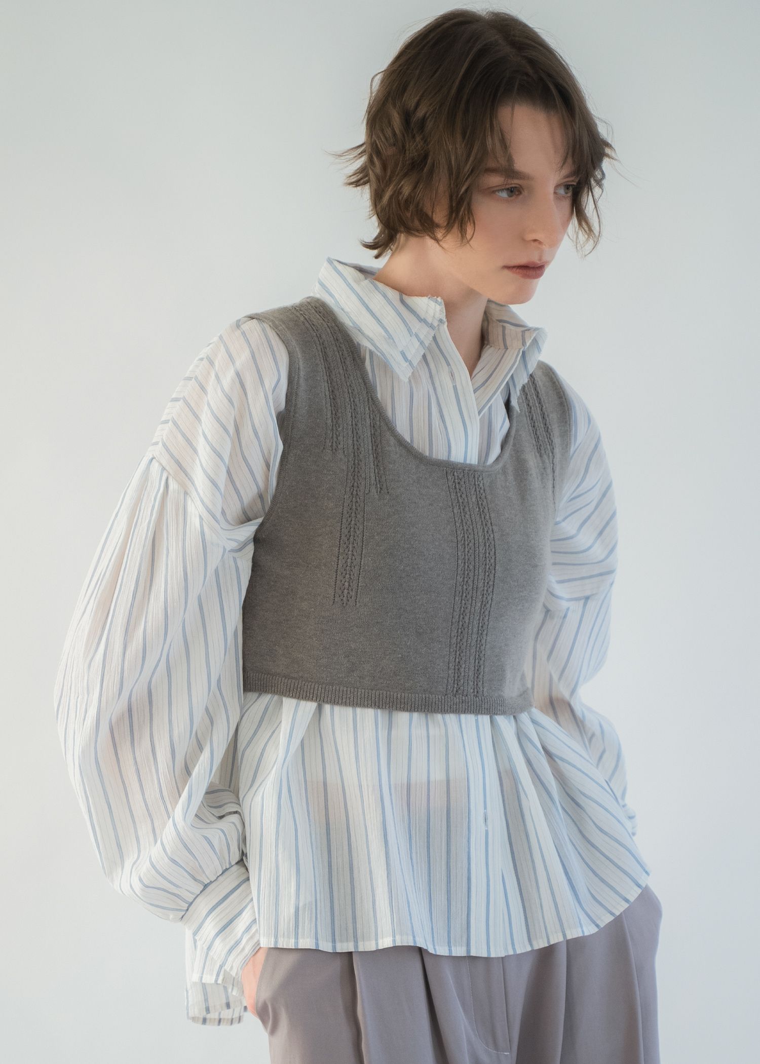 collar & cuffs triple layered over SH