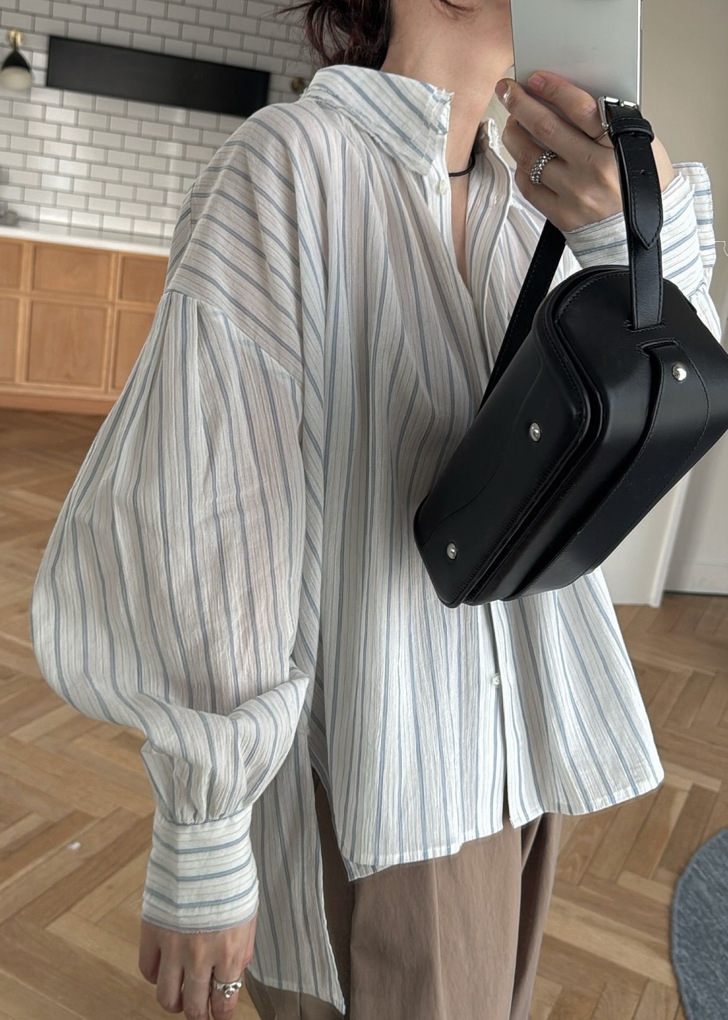 collar & cuffs triple layered over SH