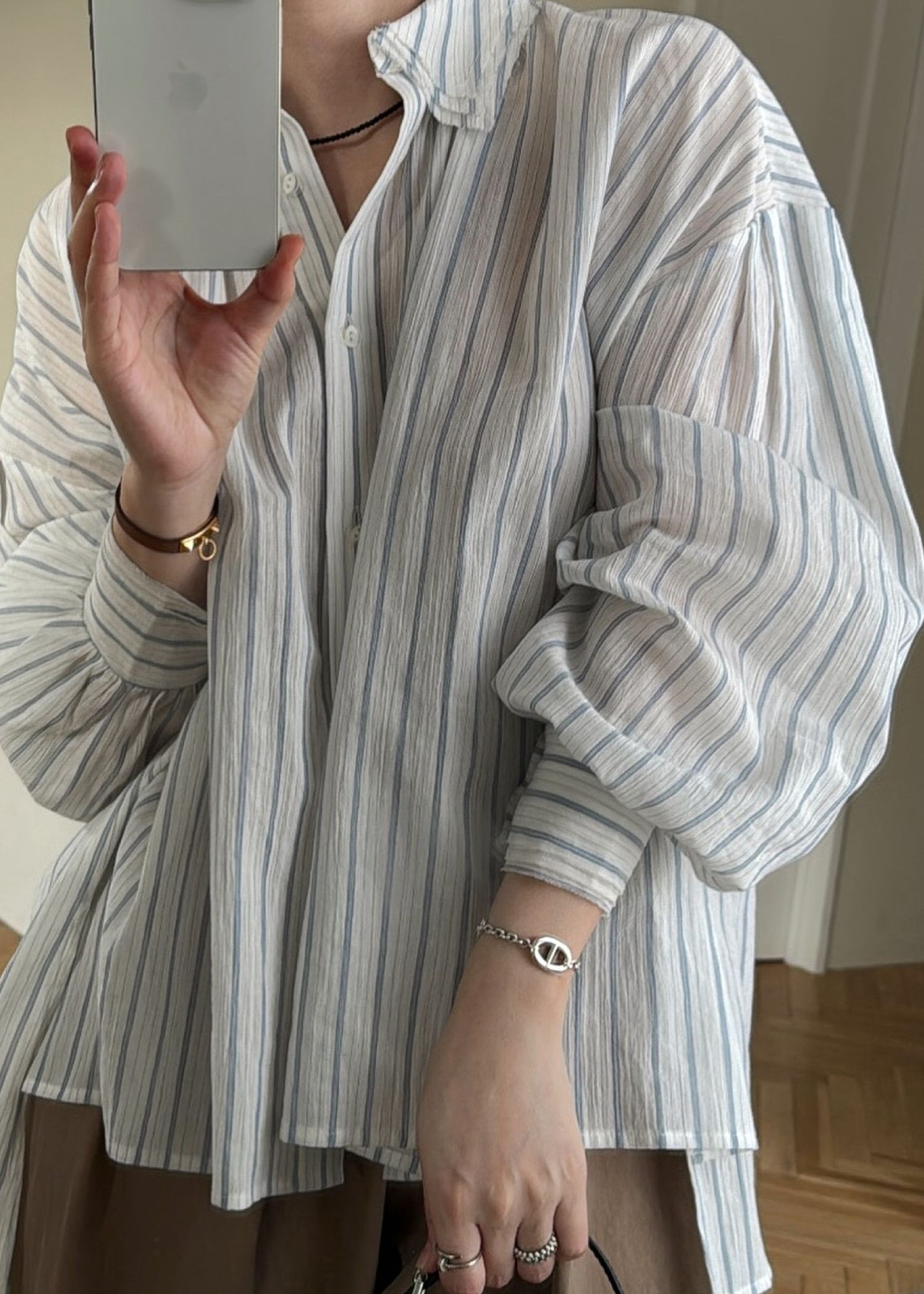 collar & cuffs triple layered over SH