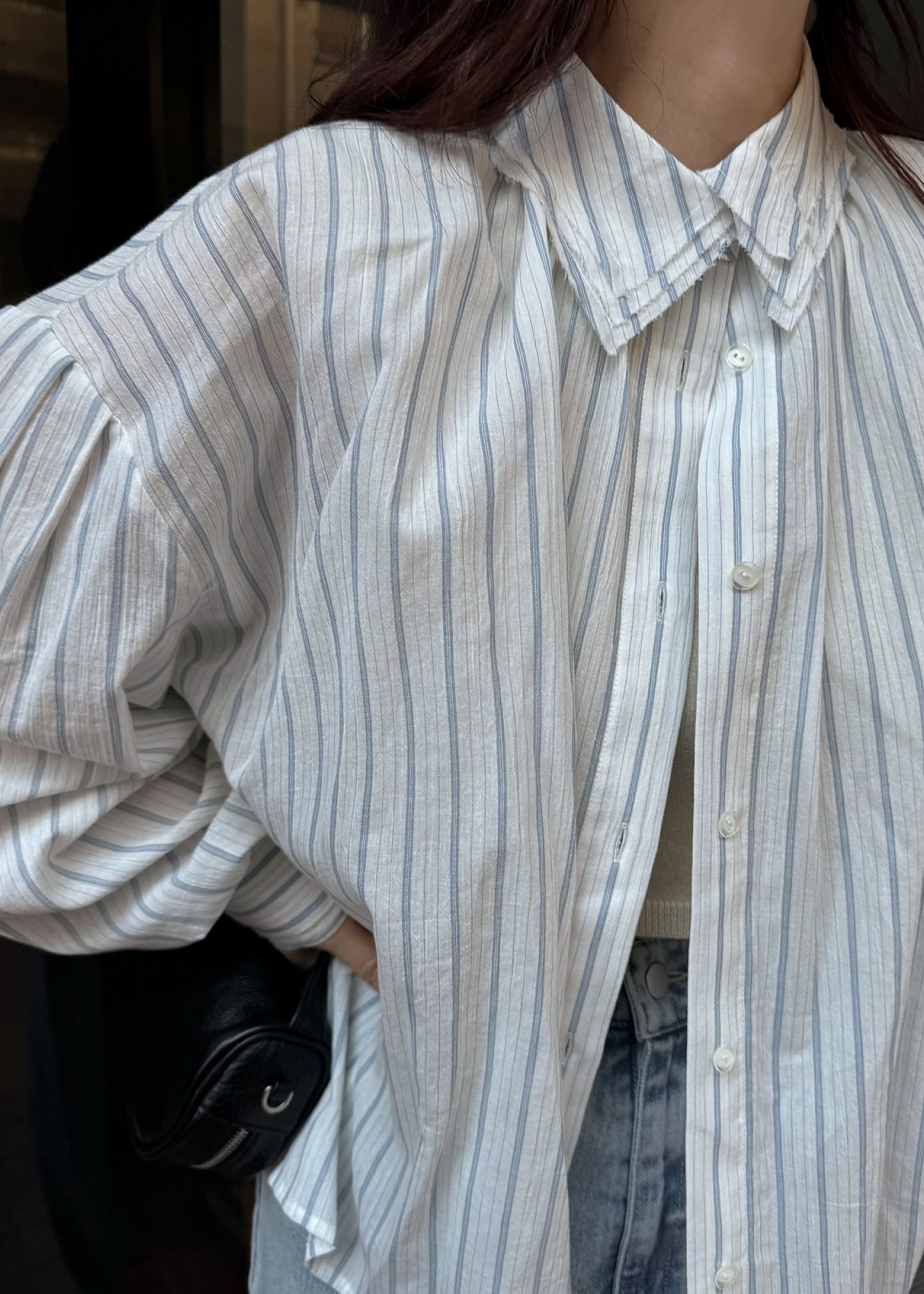 collar & cuffs triple layered over SH