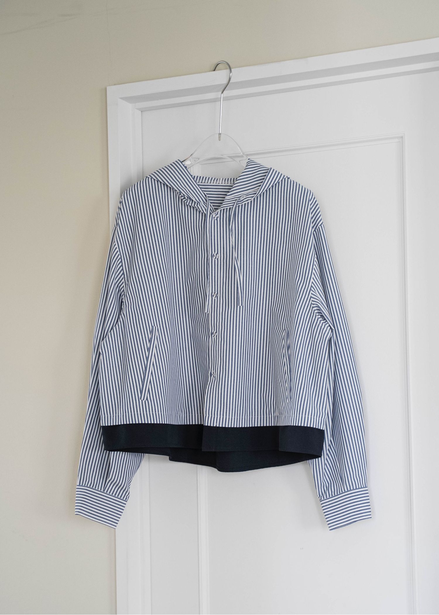 UV cut layered hem shirt hoodie tops