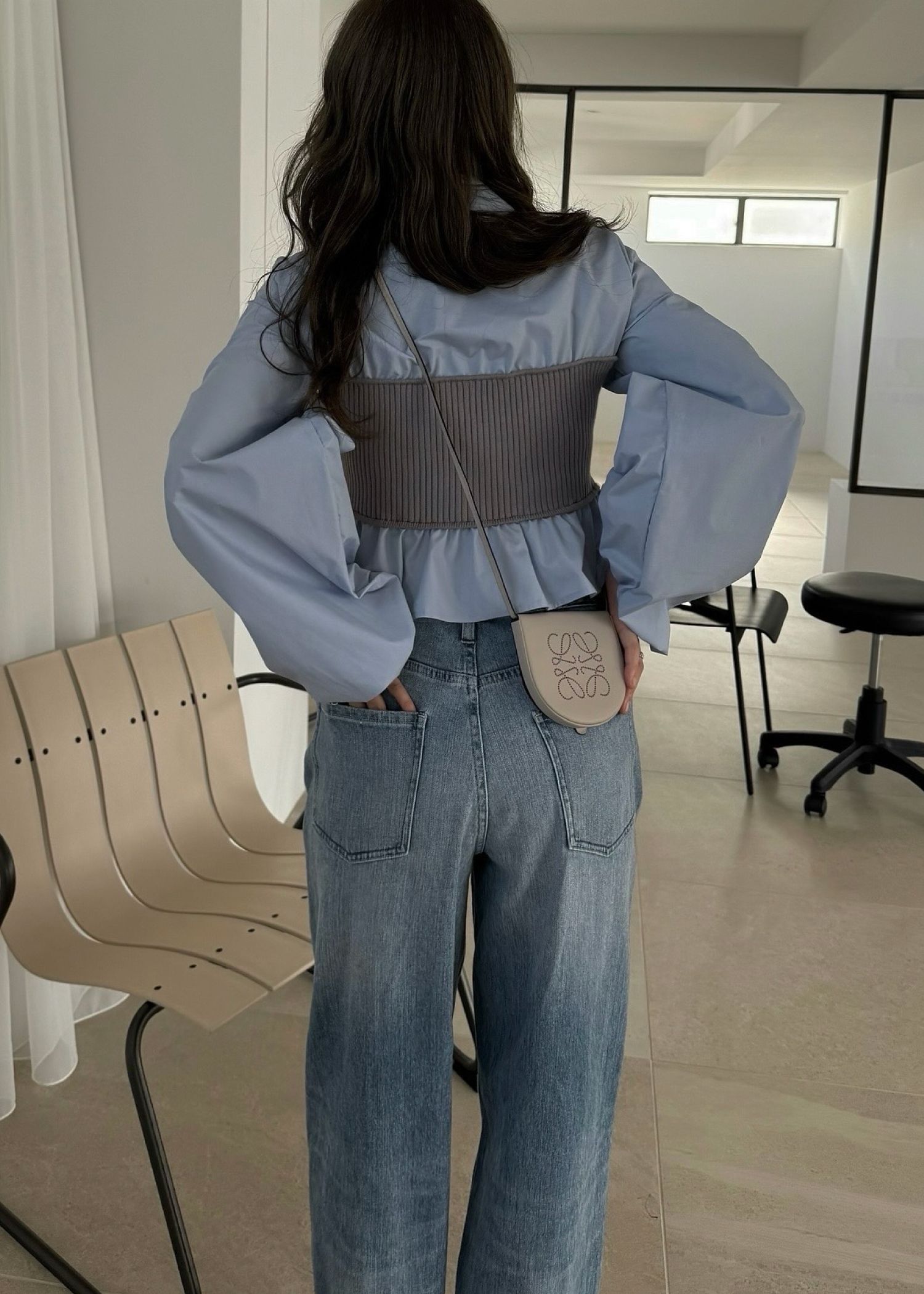 knit bustier docking peplum BL