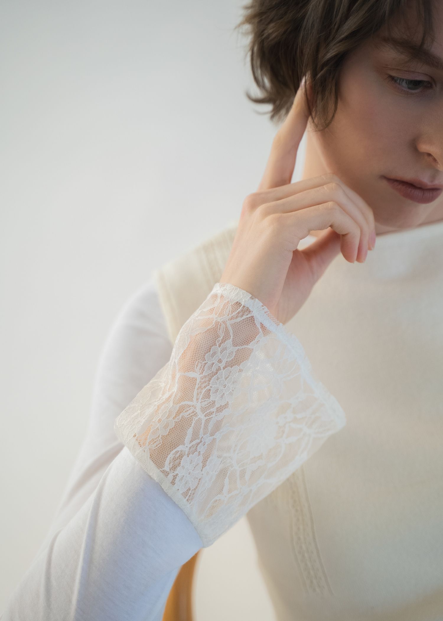 hem lace sheer cut and sew tops