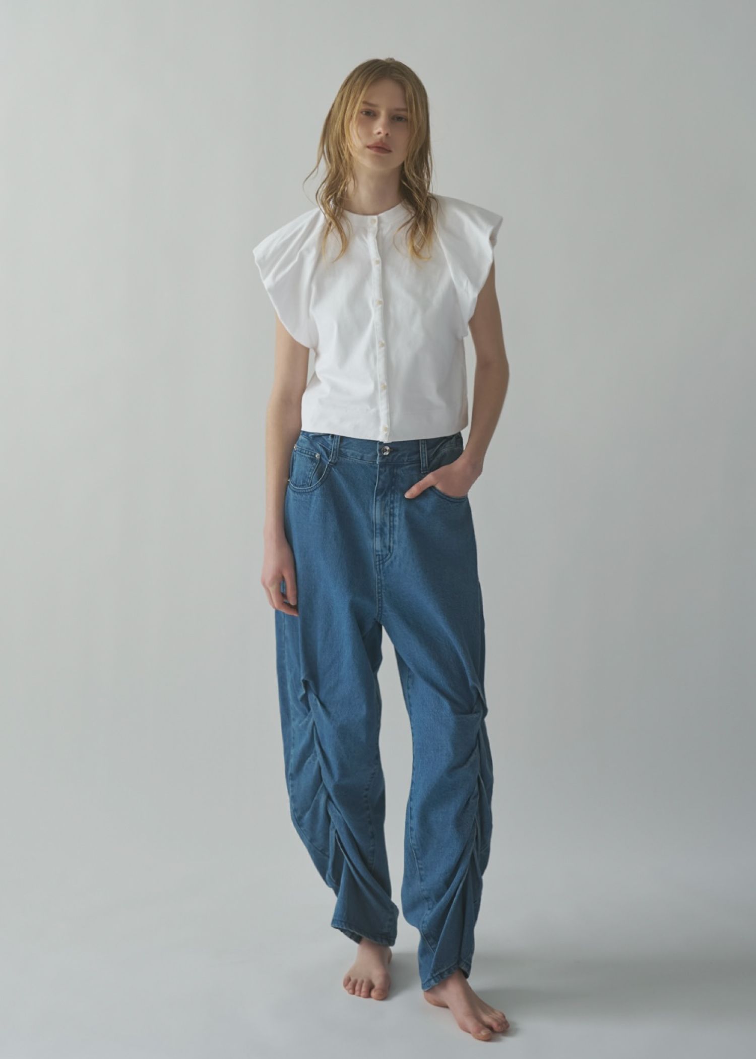 【Hanes for WILLFULLY】2P BEEFY-T balloon sleeve tops