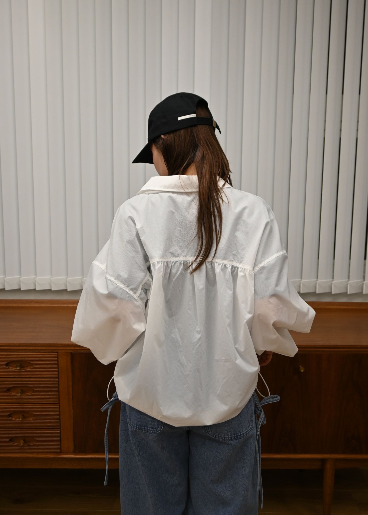 water repellent & UV cut half zip sheer tops