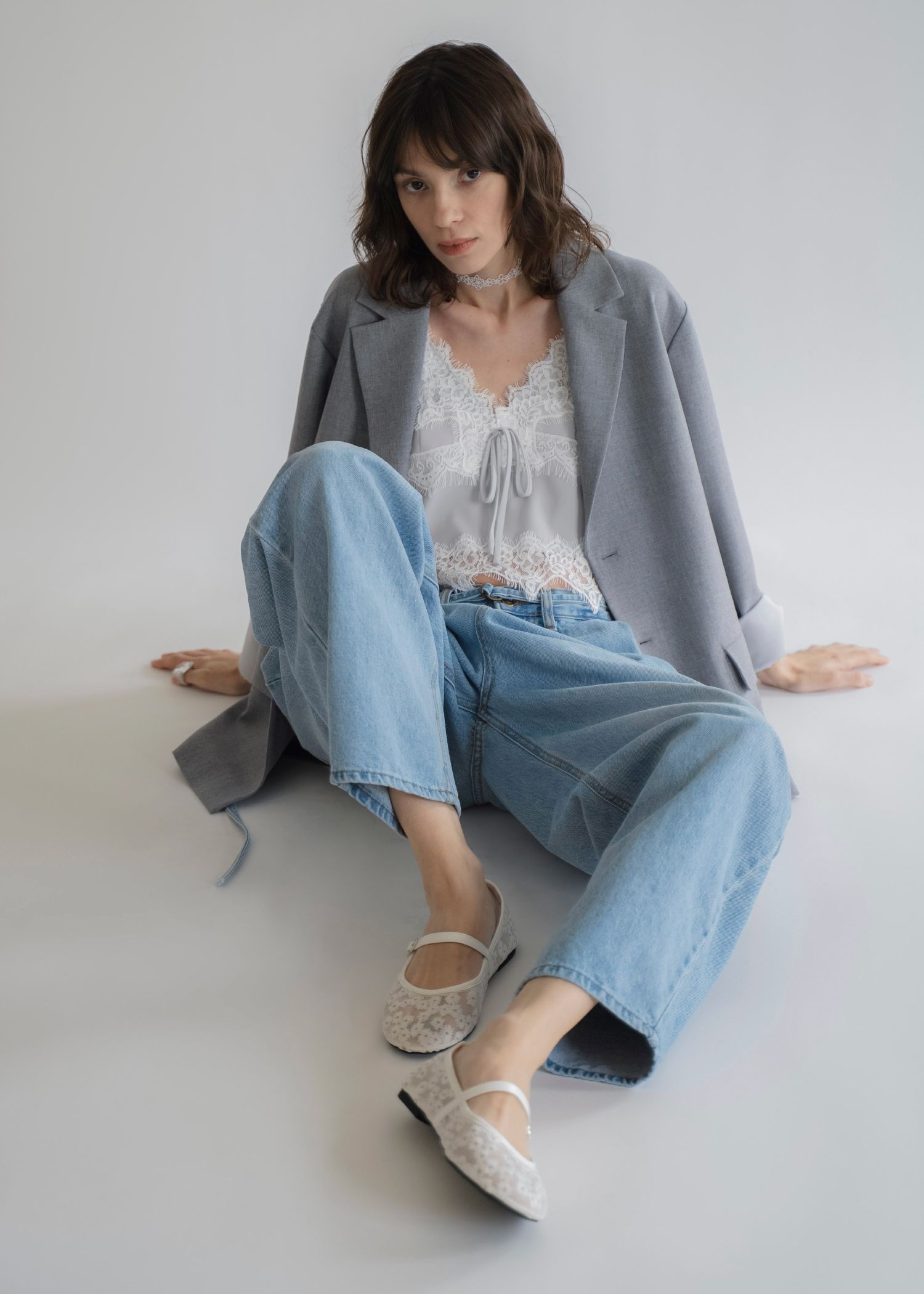 lace cropped bustier cami