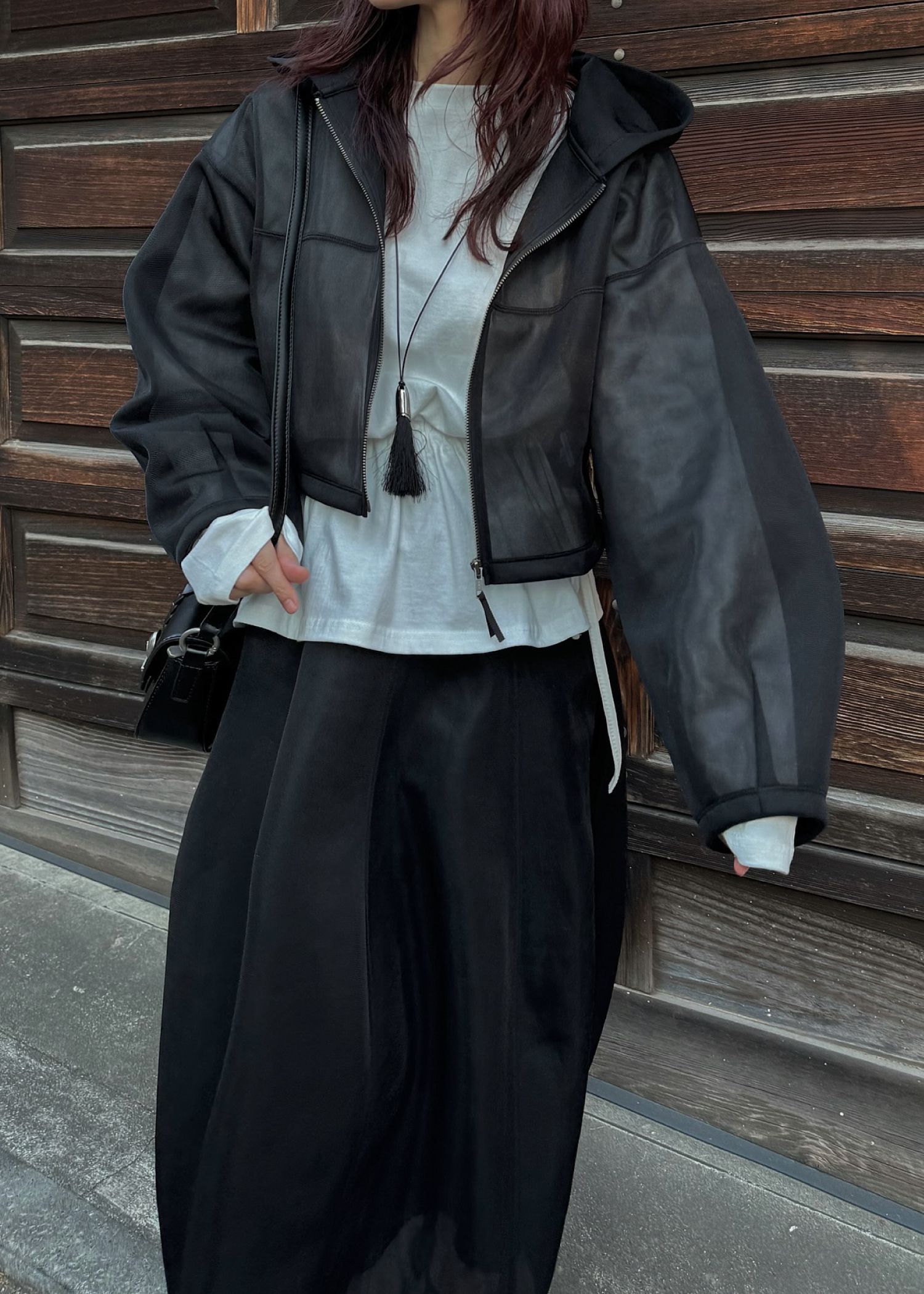 drawstring over size cut and sew tops