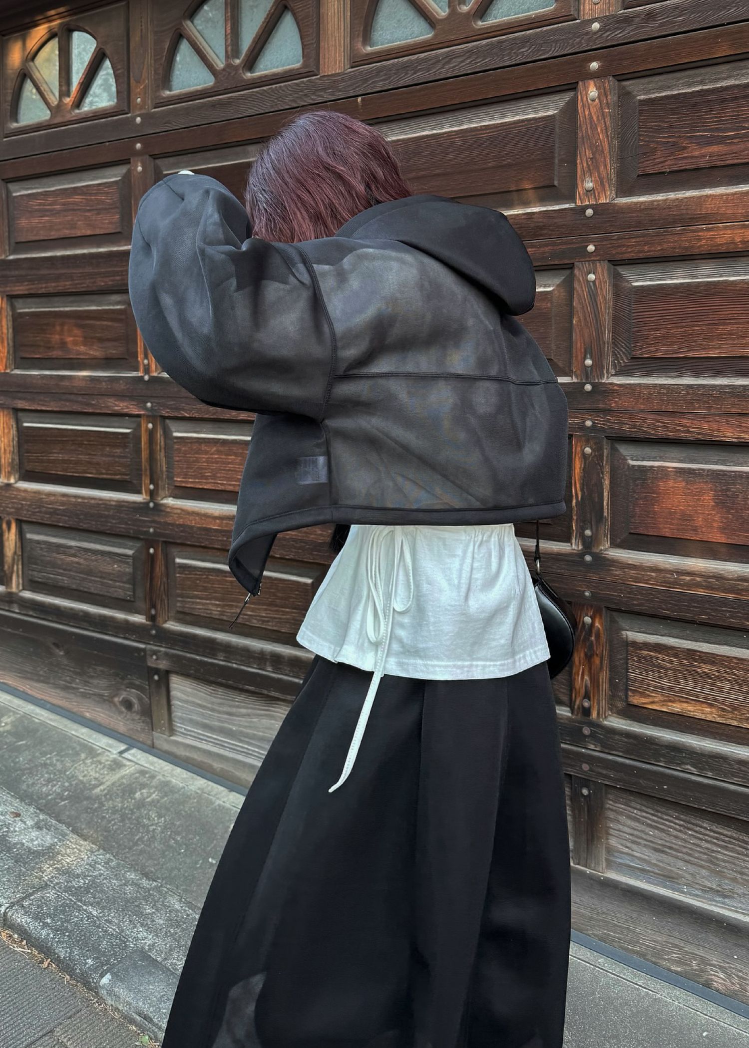 drawstring over size cut and sew tops