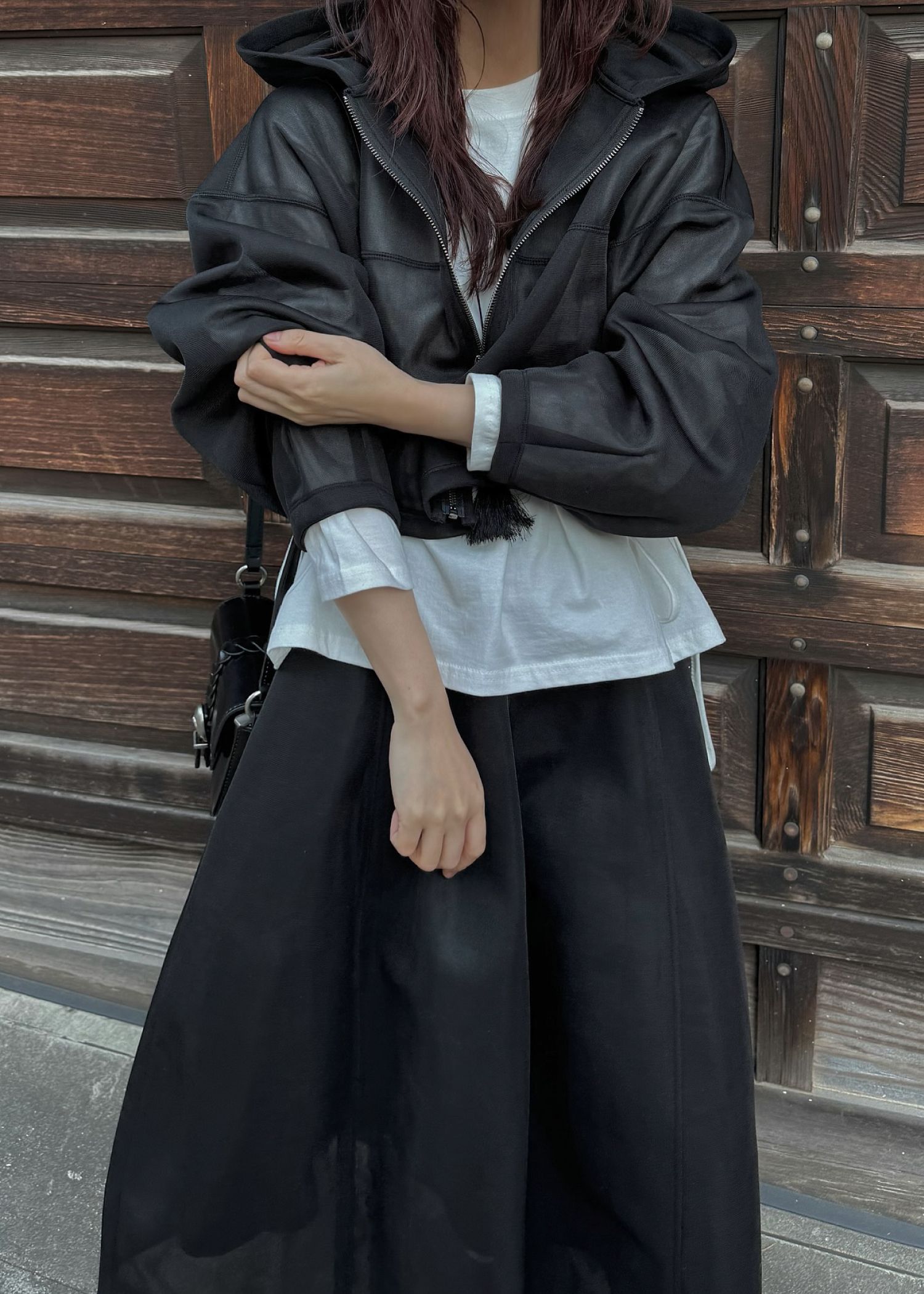 drawstring over size cut and sew tops