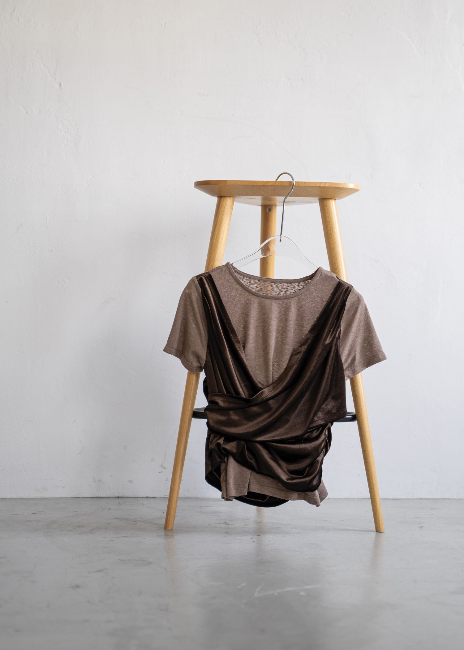 cache coeur mix slub velour tops